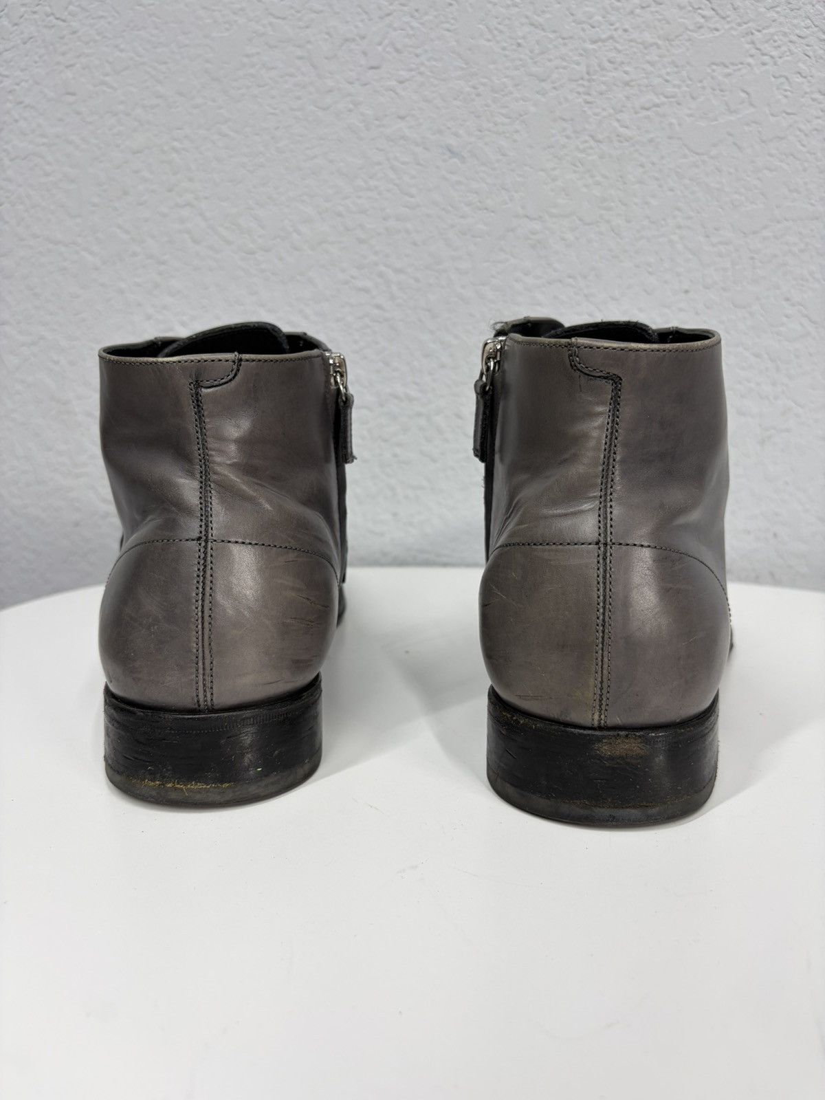 Salvatore Ferragamo Salvatore Feragamo Classic Distressed Leather Black Boots Size US 9.5 / EU 42-43 - 12 Thumbnail