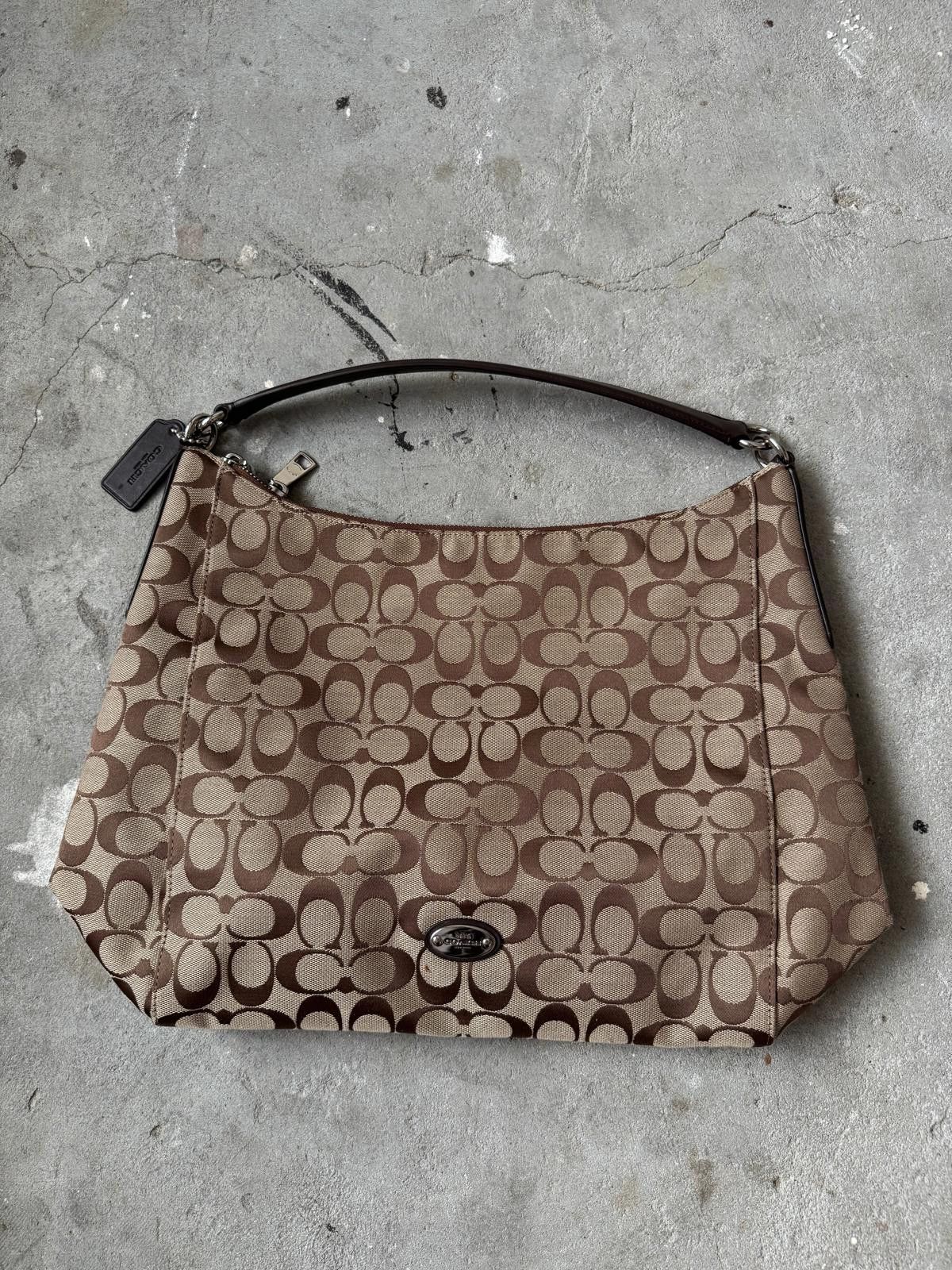 Coach Coach 2Way Signature Hobo Shoulder Bag Beige/Brown Size ONE SIZE - 2 Thumbnail