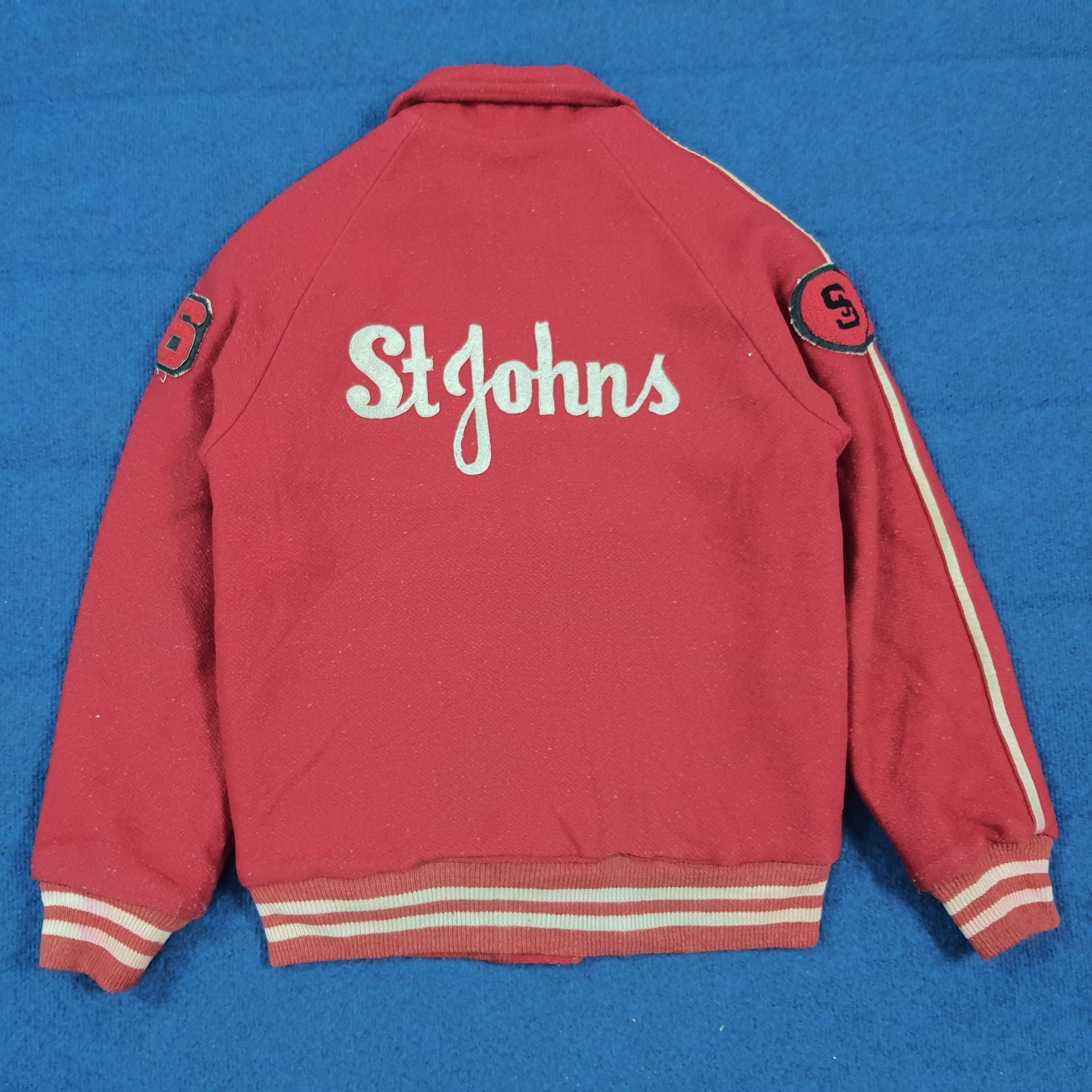 Vintage Vintage 70s Melville Letterman Jacket Red Wool Jacket C304N8 Size US S / EU 44-46 / 1 - 4 Thumbnail