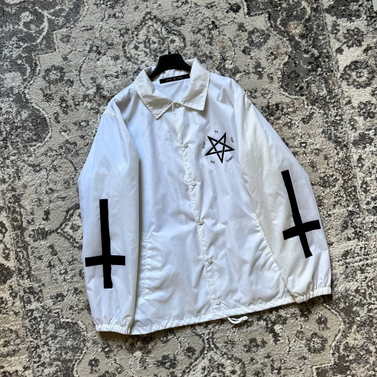 If Six Was Nine Rare Japanese brand NO ID Goth Pentagram Cross Coach Jacket Size US M / EU 48-50 / 2 - 3 Thumbnail