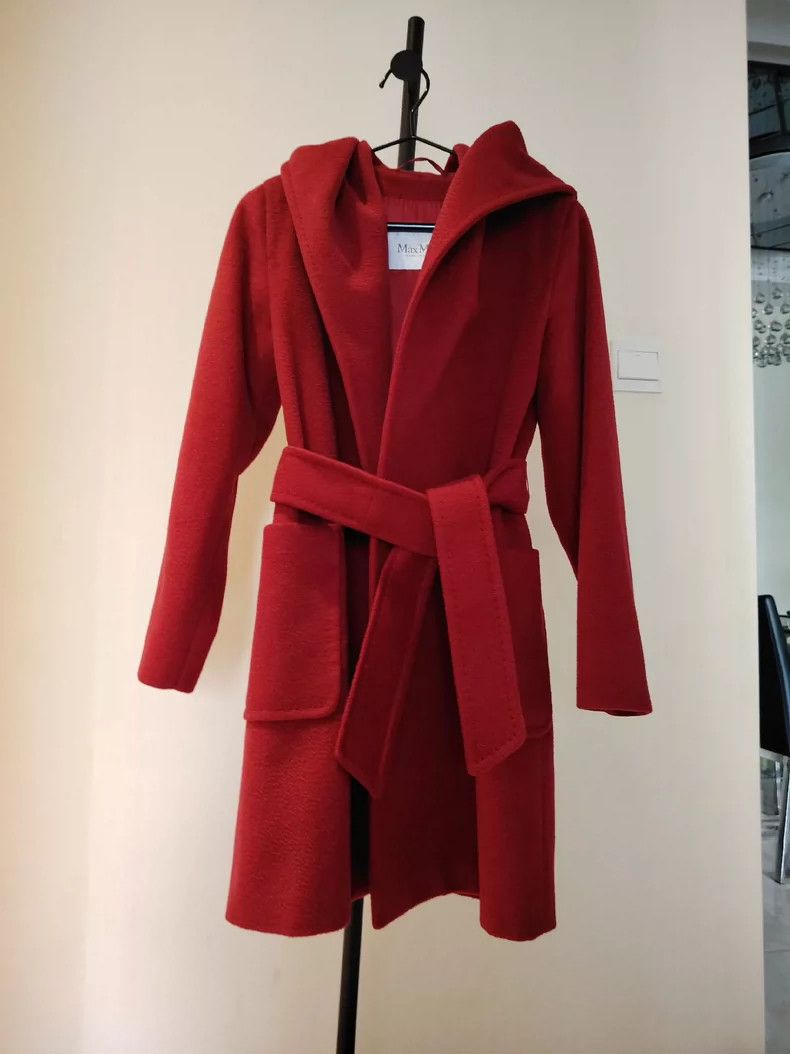 Max Mara Max Mara Women's Rialto Classic Coat. Limited water ripple Size L / US 10 / IT 46 - 1 Thumbnail