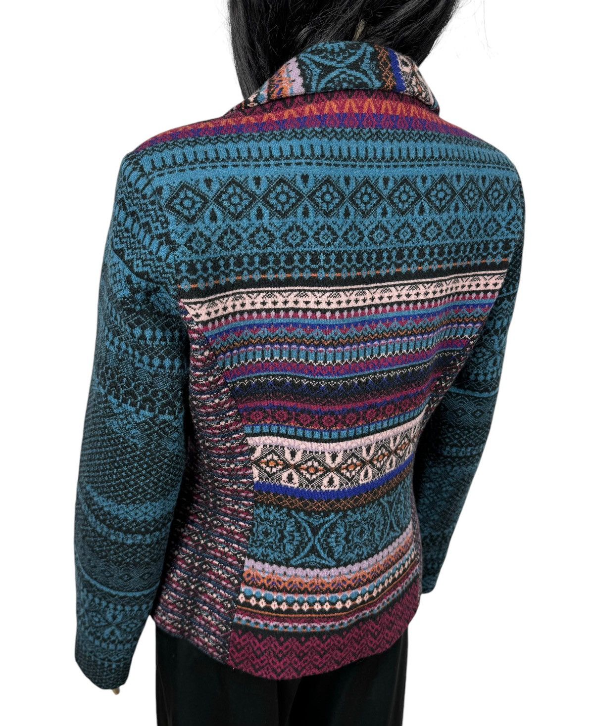 Designer Ivko Wool Coat Description Geometric Pattern size 38 Size XS / US 0-2 / IT 36-38 - 6 Thumbnail