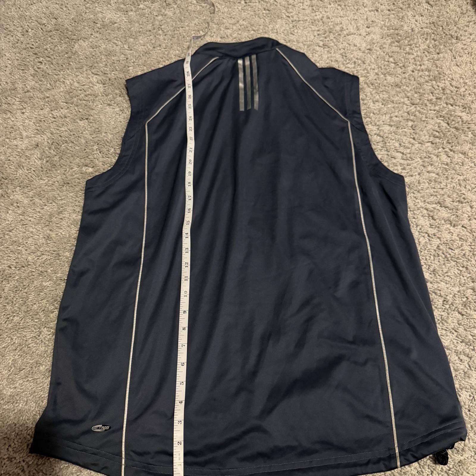 Adidas Adidas Sleeveless Full Zip Vest Men's Size 2XL Size ONE SIZE - 2 Thumbnail