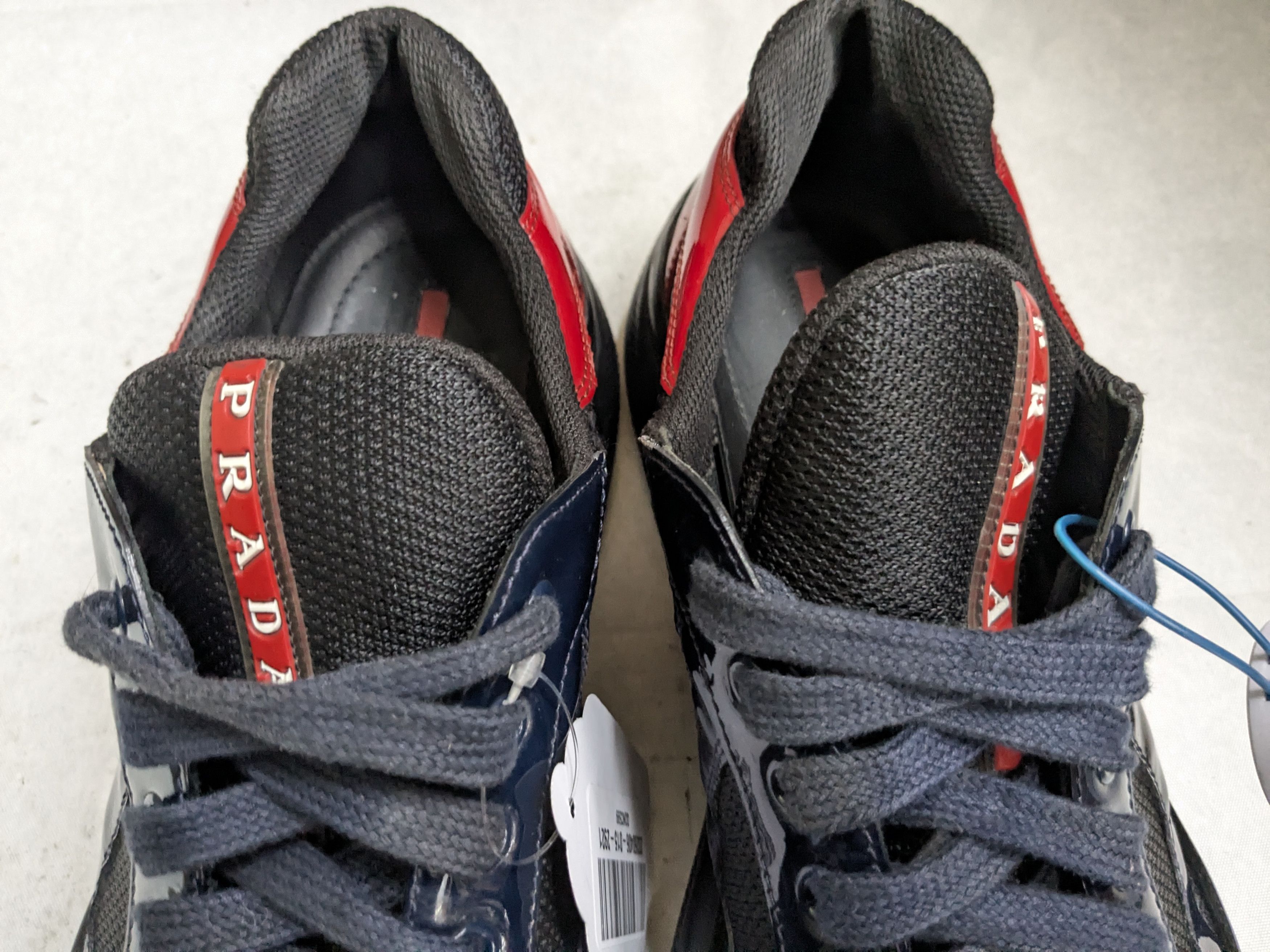 Prada Prada America's Cup Sneakers Navy Blue Patent Leather 9.5 Size US 9.5 / EU 42-43 - 8 Thumbnail