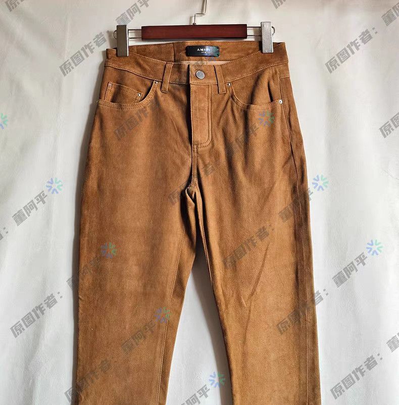 Amiri Brand New AMIRI Women's 5-Pocket Suede Leather Pants. Q4 Size 34" / US 12 / IT 48 - 7 Thumbnail