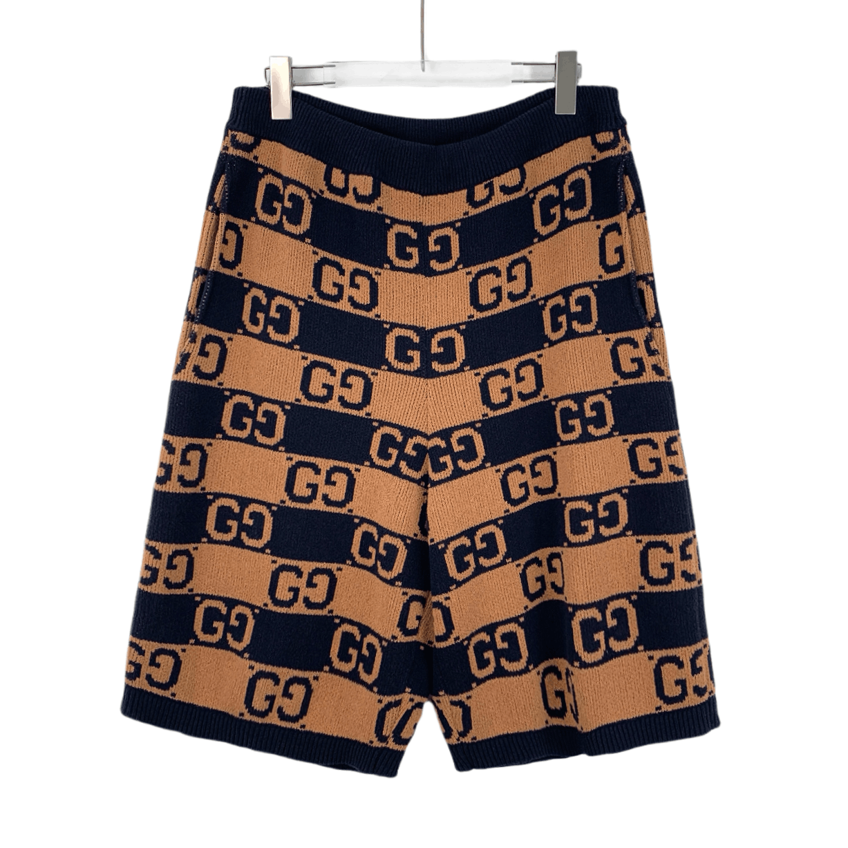 Gucci Gucci Knit Shorts Colorblock Logo Jacquard (Size M) Size 32" / US 10 / IT 46 - 1 Thumbnail
