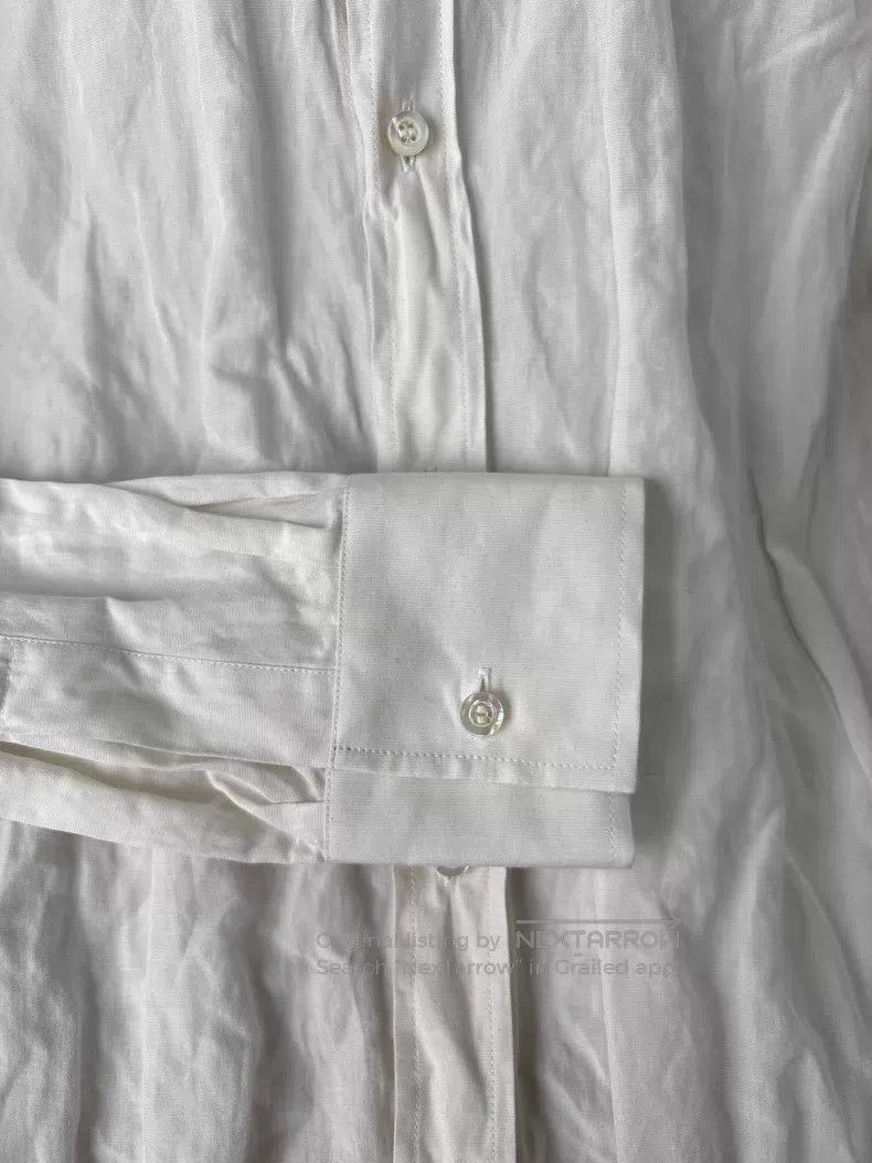 Dior Dior White pleated little bee embroidery long-sleeved shir Size XXS / US 00 / IT 34 - 5 Thumbnail