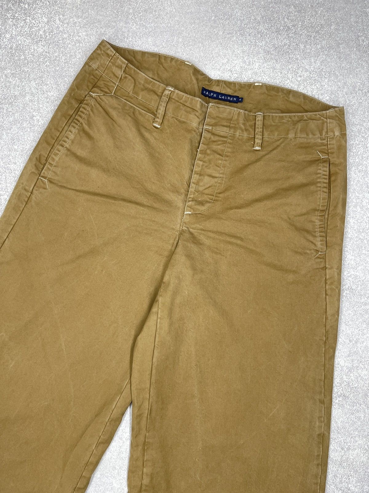 Polo Ralph Lauren Vintage Polo Ralph Lauren Baggy Cowboy Pants Beige Y2K Rugby Size 30" / US 8 / IT 44 - 8 Thumbnail