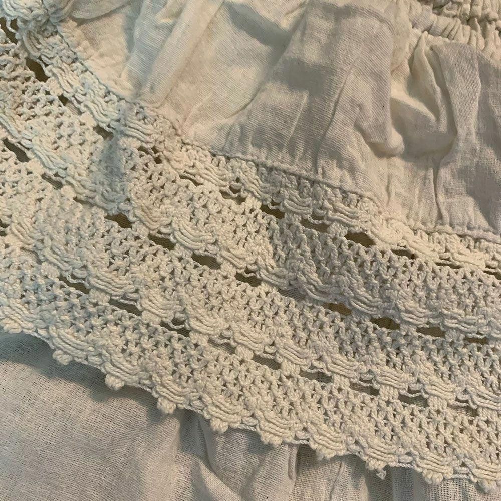 Designer New White Hand Made Bluse M Size M / US 6-8 / IT 42-44 - 4 Thumbnail