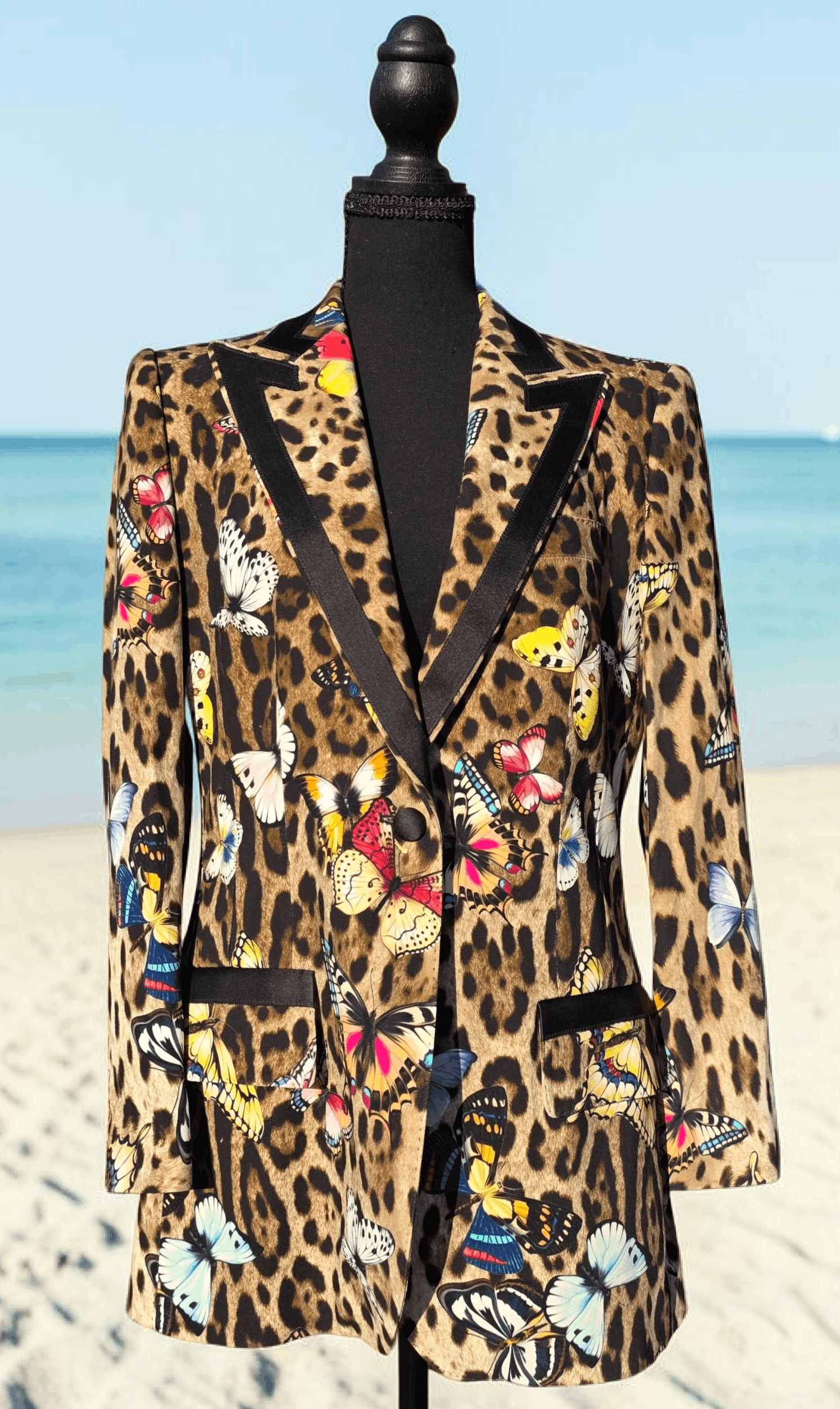 Dolce & Gabbana Dolce & Gabbana Silk Leopard Butterfly Blazer IT 44/US 8 Size M / US 6-8 / IT 42-44 - 4 Thumbnail