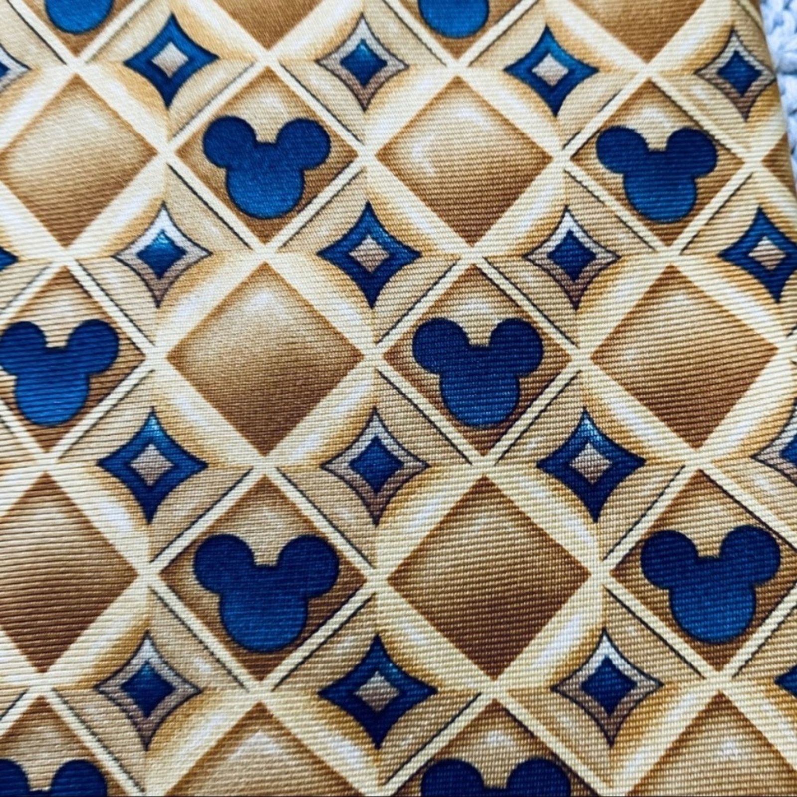 Disney Disney gold and blue Mickey Mouse silk tie Size ONE SIZE - 5 Thumbnail
