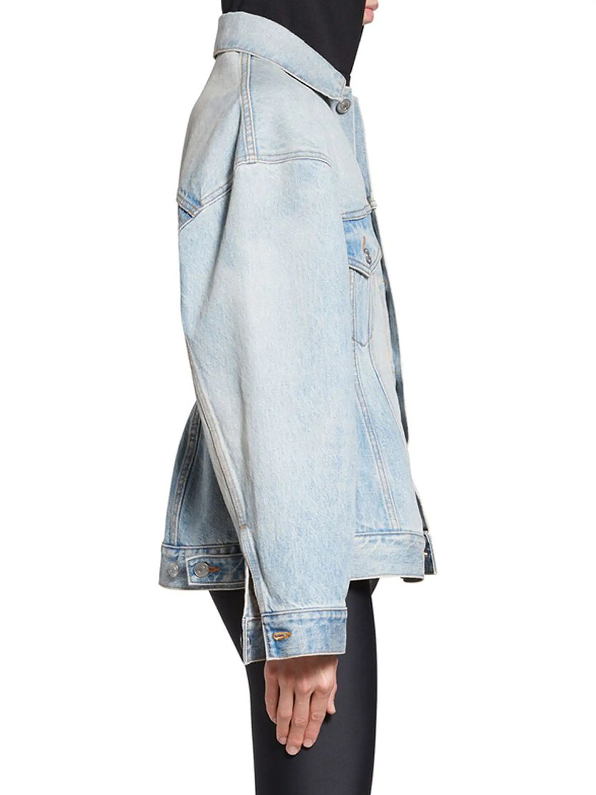 Balenciaga o1srvl11e1125 Hourglass Jacket in Light Blue Size XS / US 0-2 / IT 36-38 - 5 Thumbnail