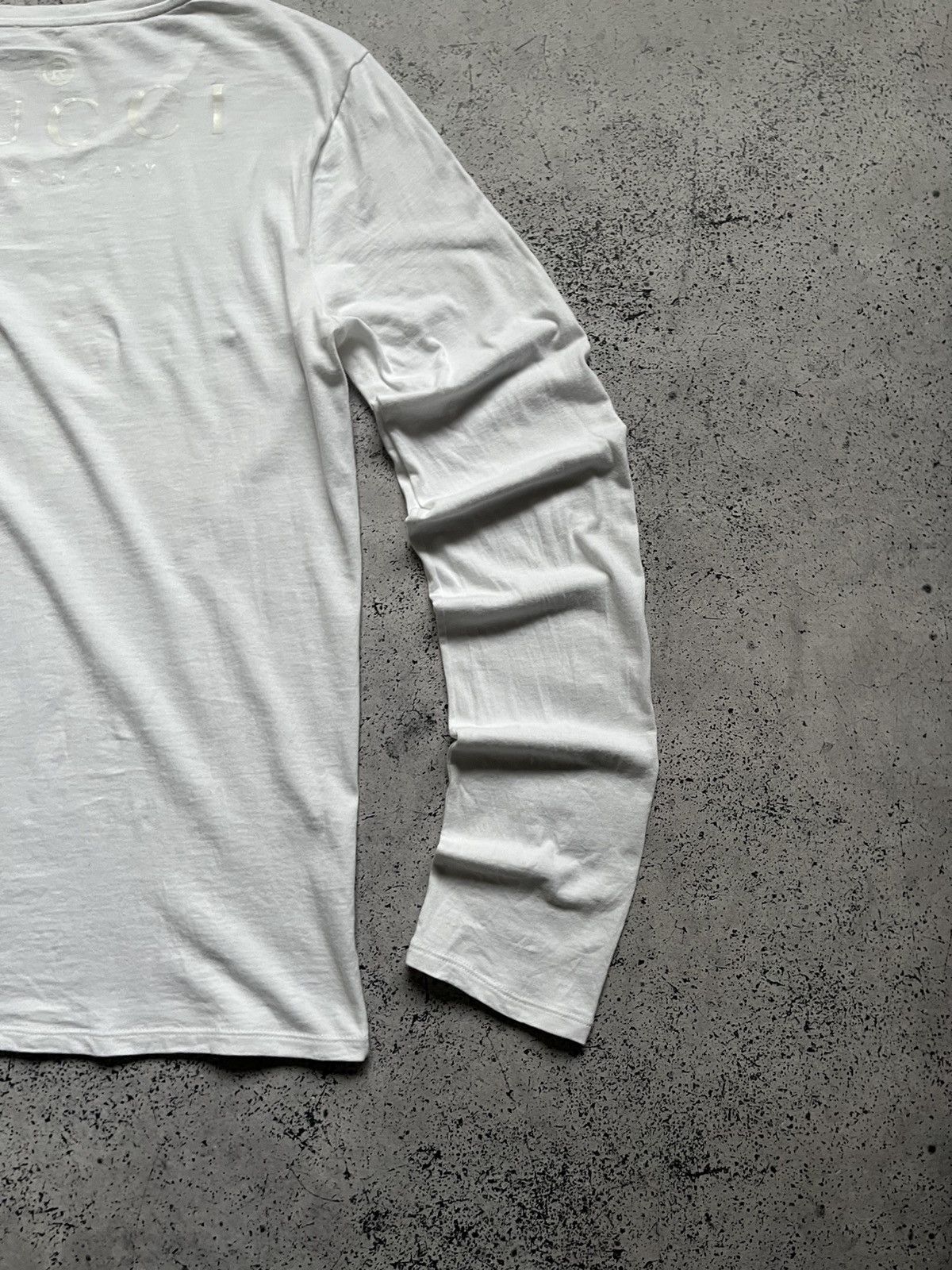 Tom Ford Gucci Tom Ford White Long Sleeve Back Big Logo Luxury Y2K Size M / US 6-8 / IT 42-44 - 11 Thumbnail