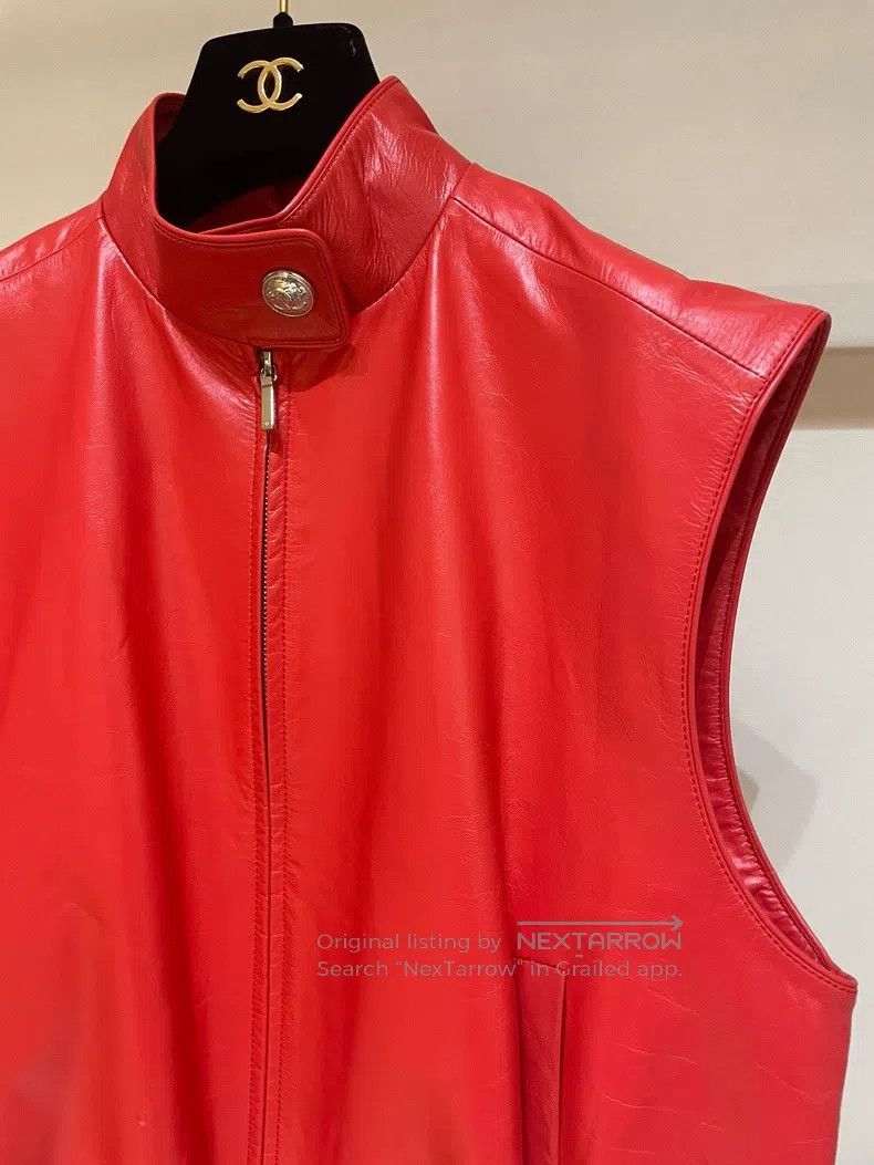 Chanel Chanel 23a Early Spring Vacation Series Red Sheepskin Vest Size XS / US 0-2 / IT 36-38 - 3 Thumbnail