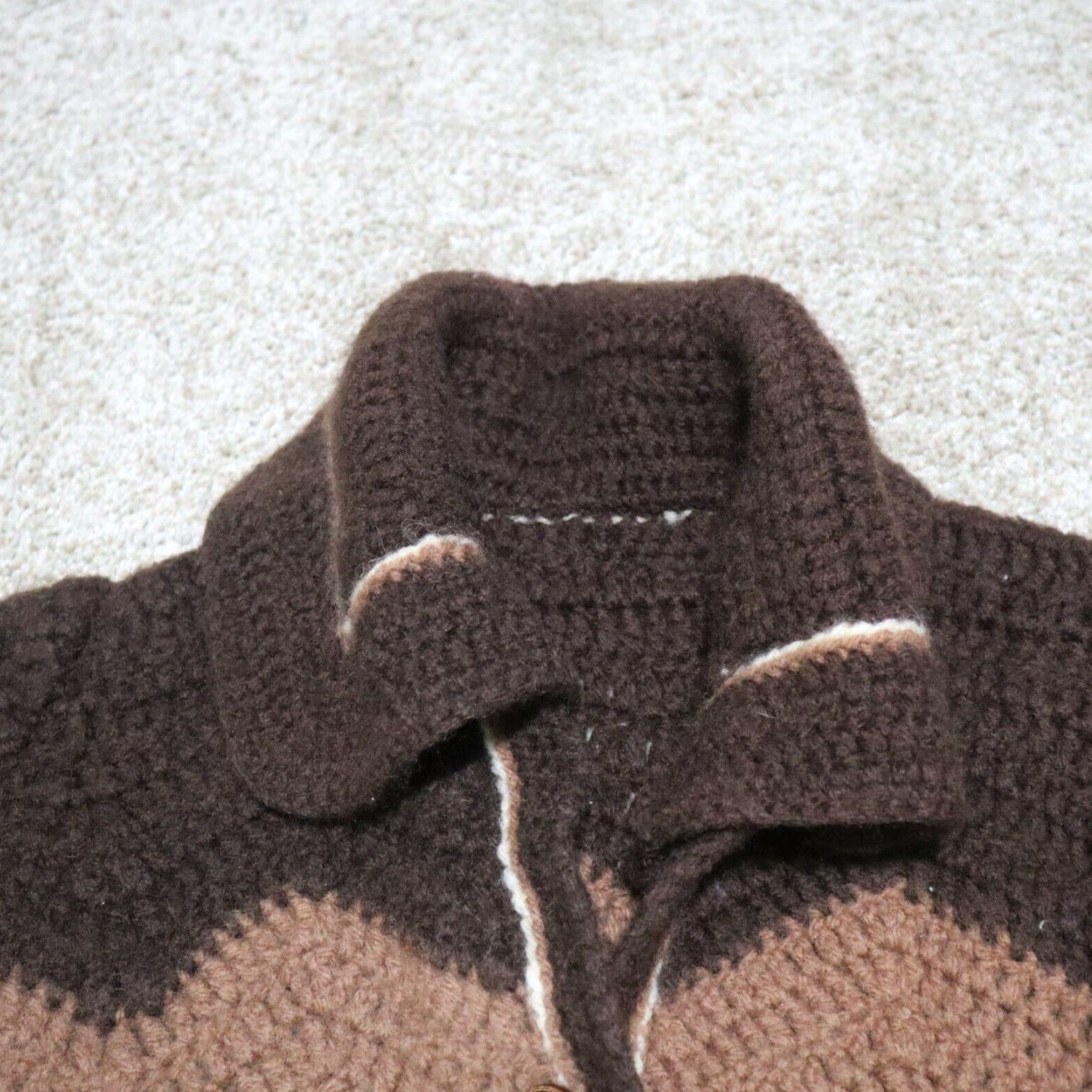 MadeMe Brown Homemade Knitted Cardigan Sweater Women's Medium Size Size M / US 6-8 / IT 42-44 - 5 Thumbnail