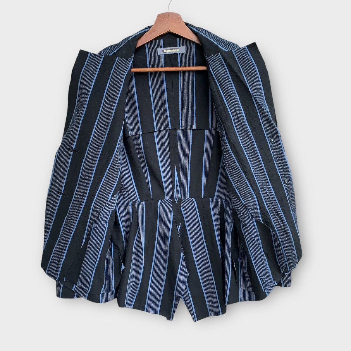 Issey Miyake 80s ISSEY MIYAKE ASYMMETRICAL STRIPED HEMP ARCHIVE WOMENS Size M / US 6-8 / IT 42-44 - 4 Thumbnail