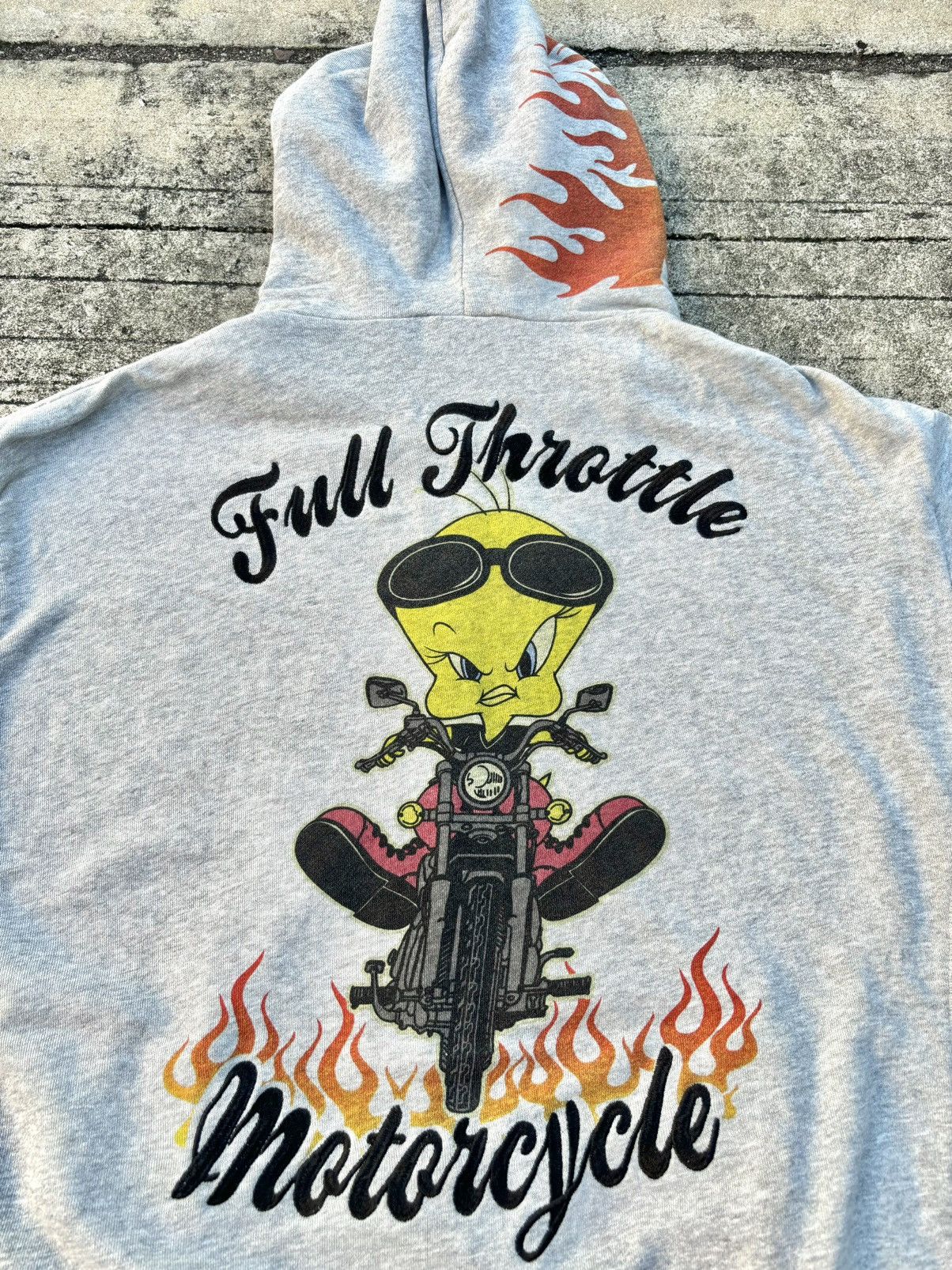 Vintage Vintage Tweety Looney Tunes Flame Hoodie Size US XL / EU 56 / 4 - 4 Thumbnail