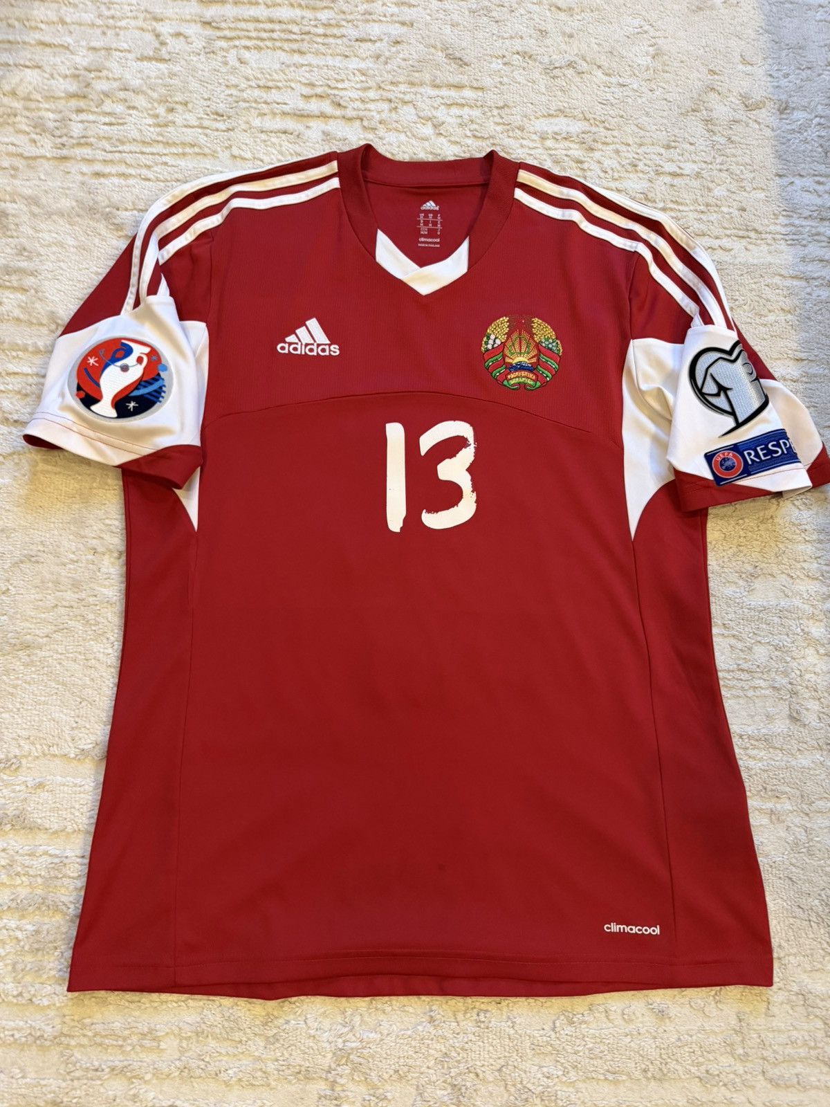 Adidas National team of Belarus EURO 2016 adidas Size US M / EU 48-50 / 2 - 1 Thumbnail