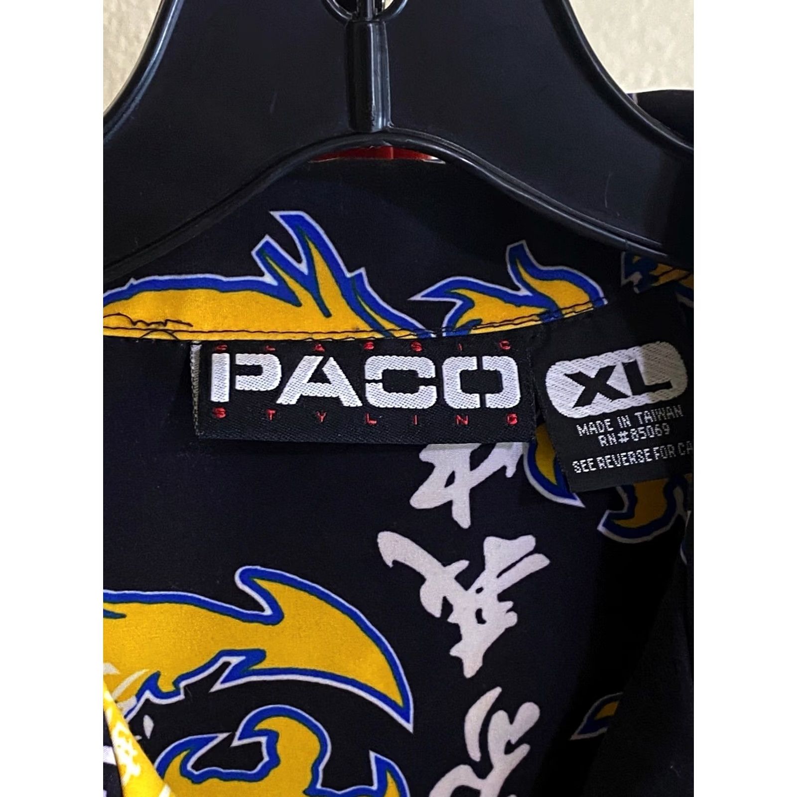 Vintage Paco WILD Asian Character oly Dragon Rockabilly Shirt XL Length 33 Size US XL / EU 56 / 4 - 6 Thumbnail