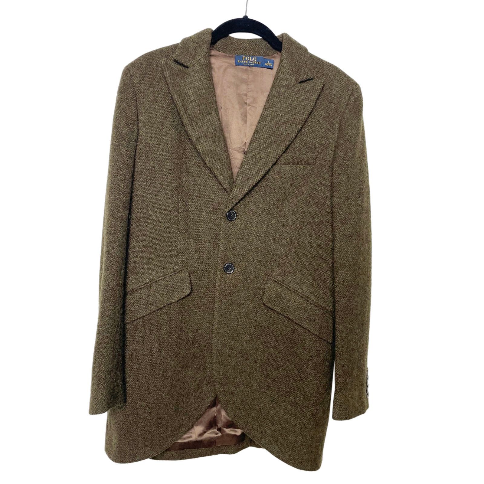 Ralph Lauren Brown/Green Wool Blazer Size XS / US 0-2 / IT 36-38 - 1 Thumbnail