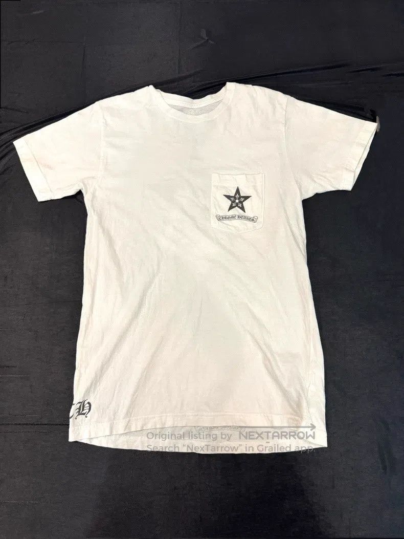 Chrome Hearts CHROME HEARTS Size M White T-shirt with a five-pointed star Size US M / EU 48-50 / 2 - 2 Thumbnail