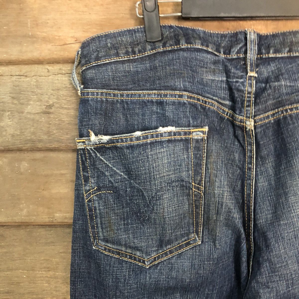 Levi's Levis Strauss & Co 501 Distressed Denim jeans Pants #7322 Size US 35 - 15 Thumbnail