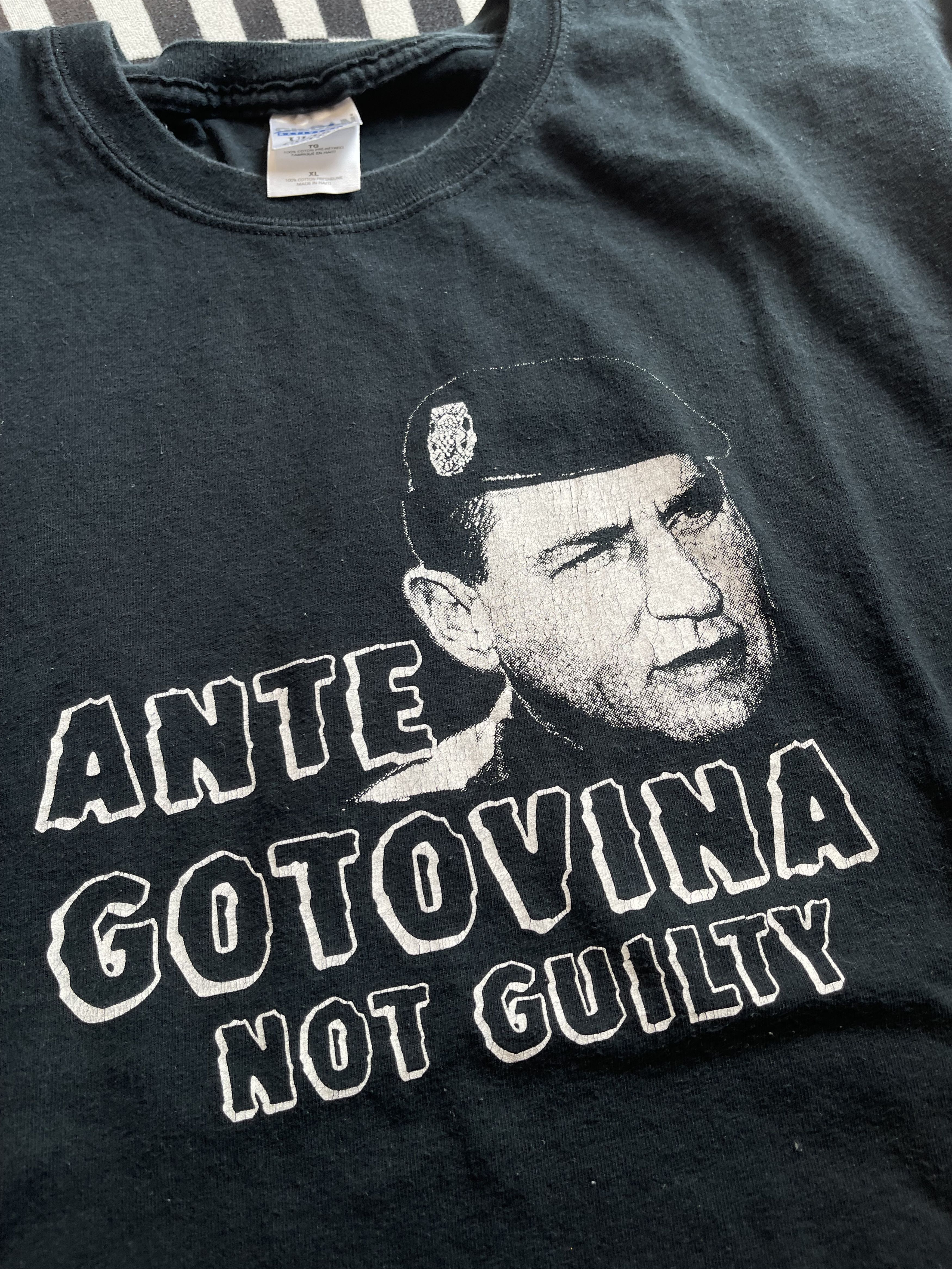 Vintage Vintage Ante Gotovina "Not Guilty" Graphic T-Shirt Size US XL / EU 56 / 4 - 3 Thumbnail