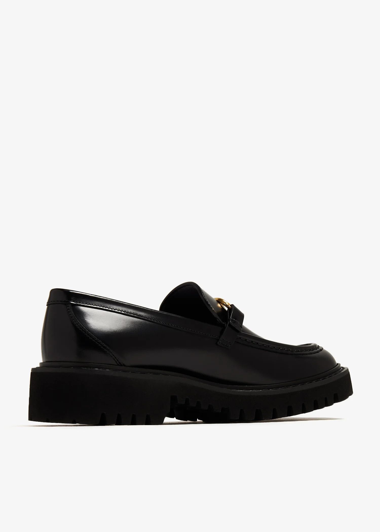 Valentino o1s22i1n0924 Glossy Leather Vlogo Signature Loafers Size US 10 / IT 40 - 3 Thumbnail