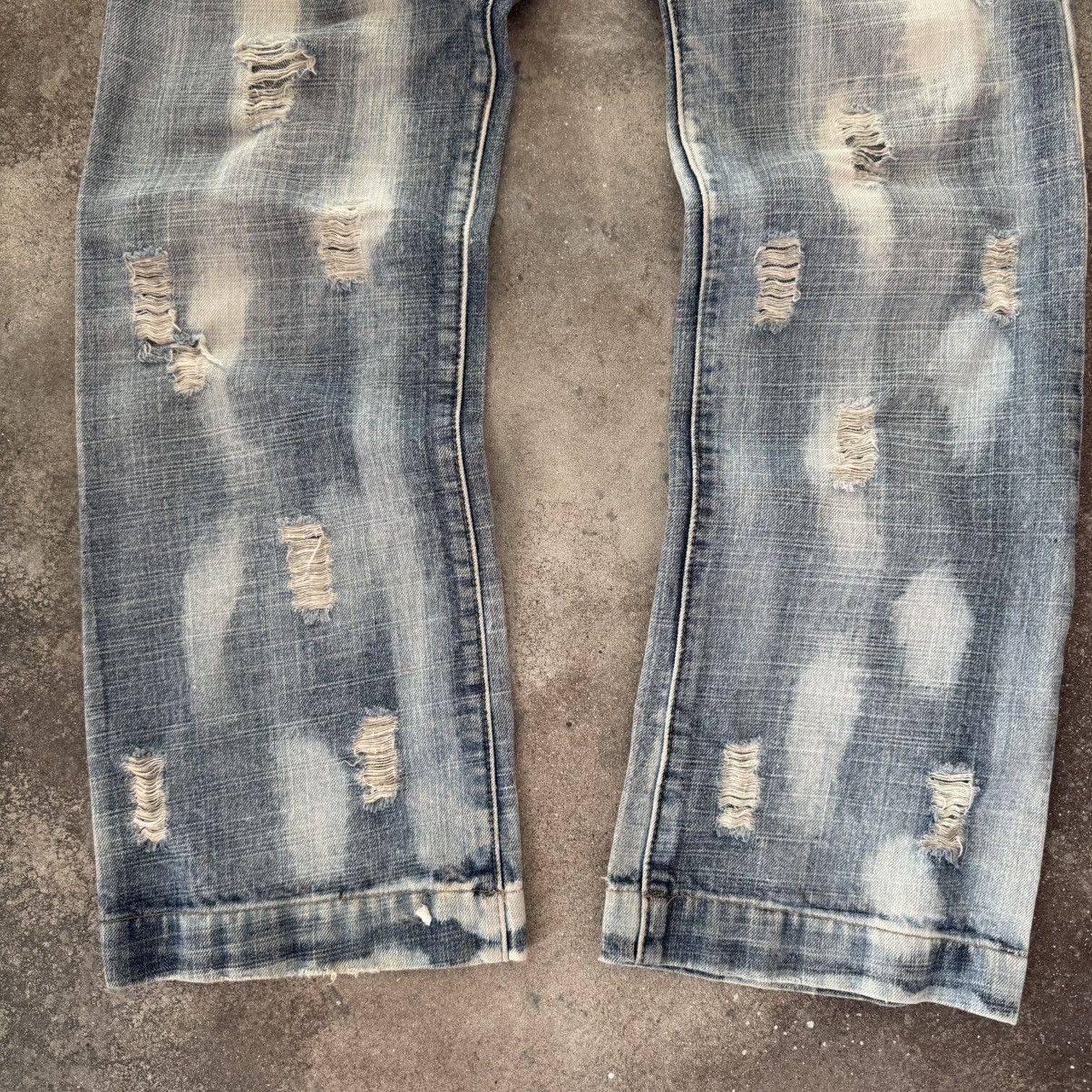 If Six Was Nine Japanese Style Vintage Washed Distressed Denim Jeans Size US 29 - 5 Thumbnail