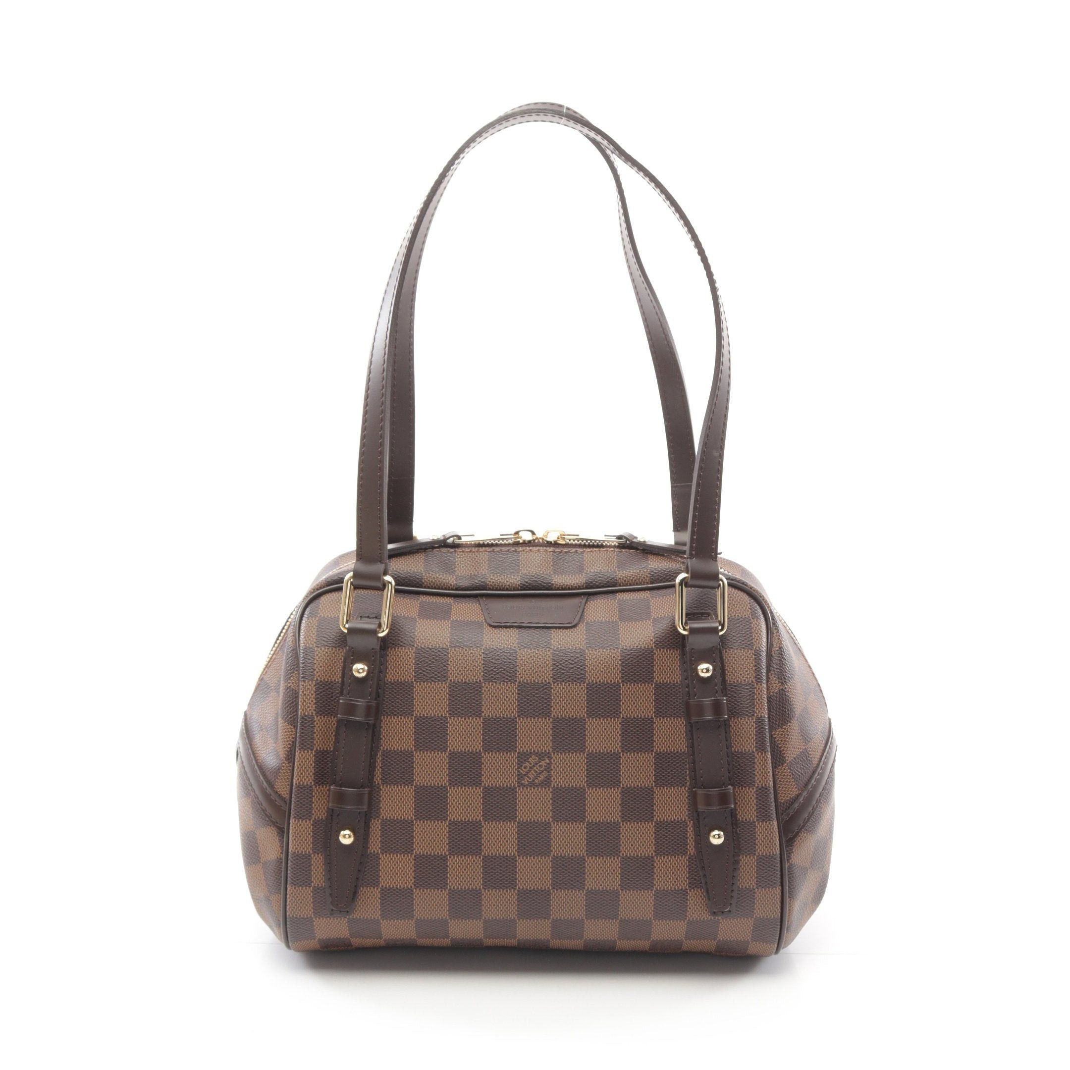 Louis Vuitton Rivington Pm Damier Ebene Shoulder Bag Leather Brown