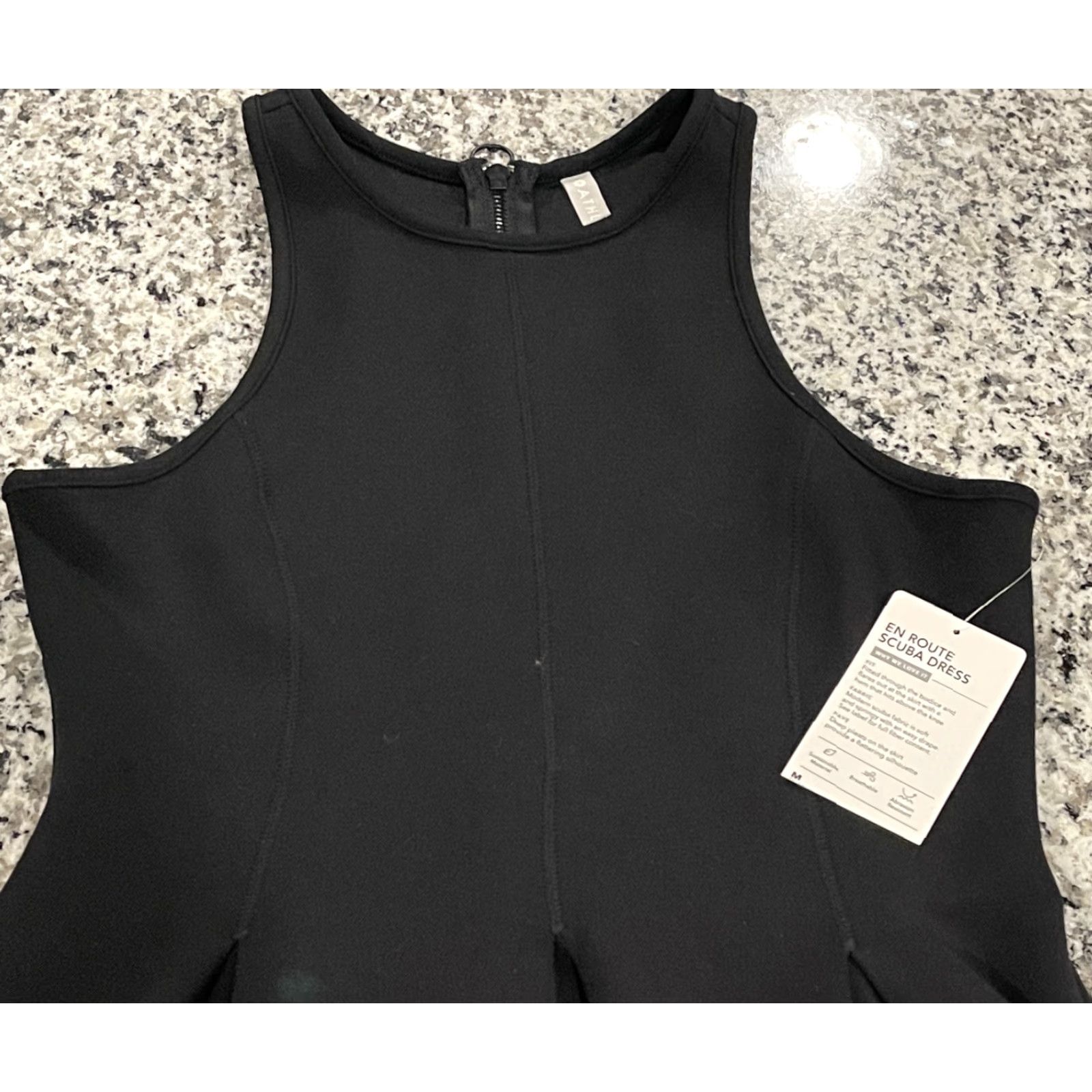 Athleta Athleta Dress En Route Scuba Black Midi Sleeveless NWT Medium Women Size M / US 6-8 / IT 42-44 - 3 Thumbnail