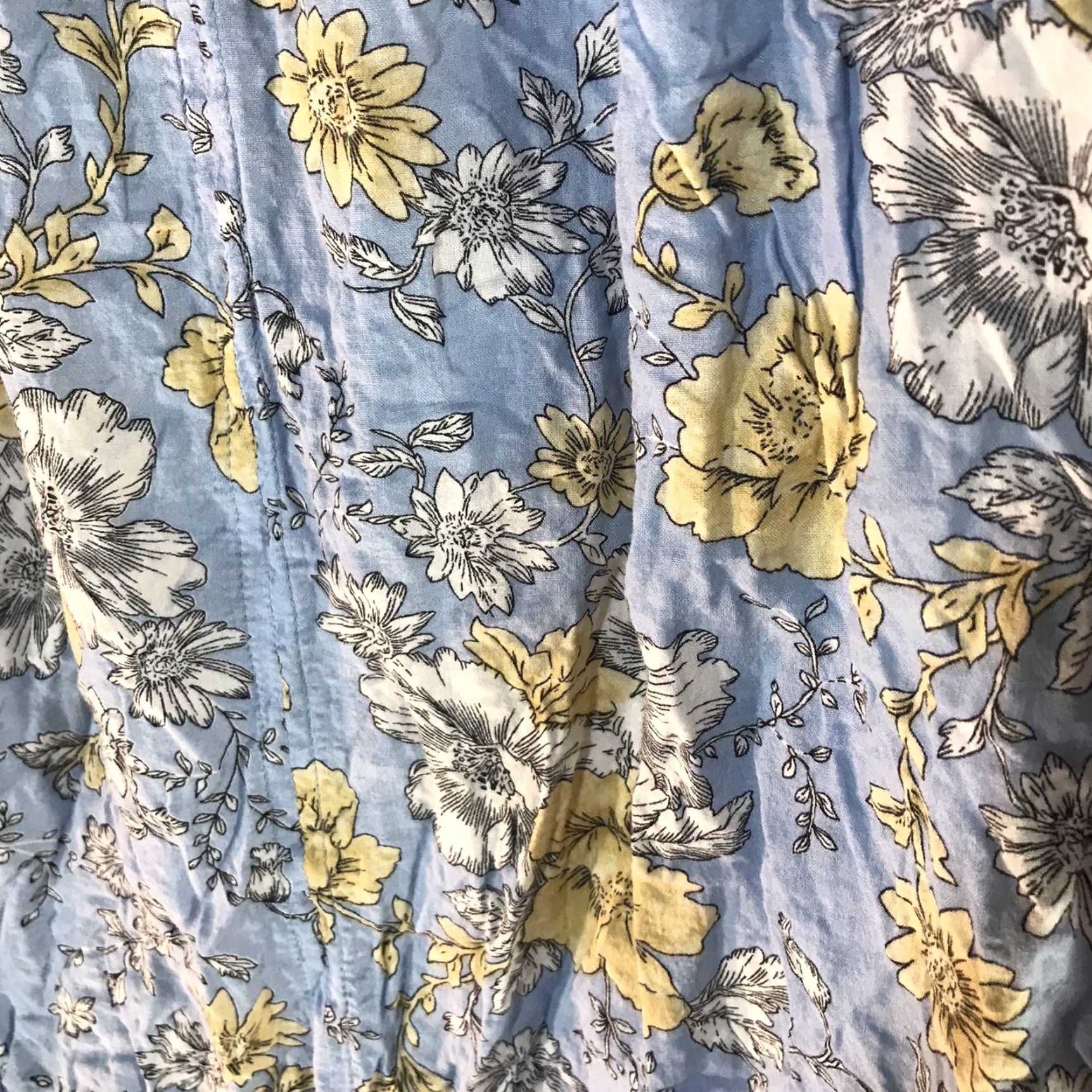 Vintage Umgee Blue Floral 3/4 Peasant Sleeve Oversized At Knee Dress Womens Size L Size L / US 10 / IT 46 - 3 Thumbnail