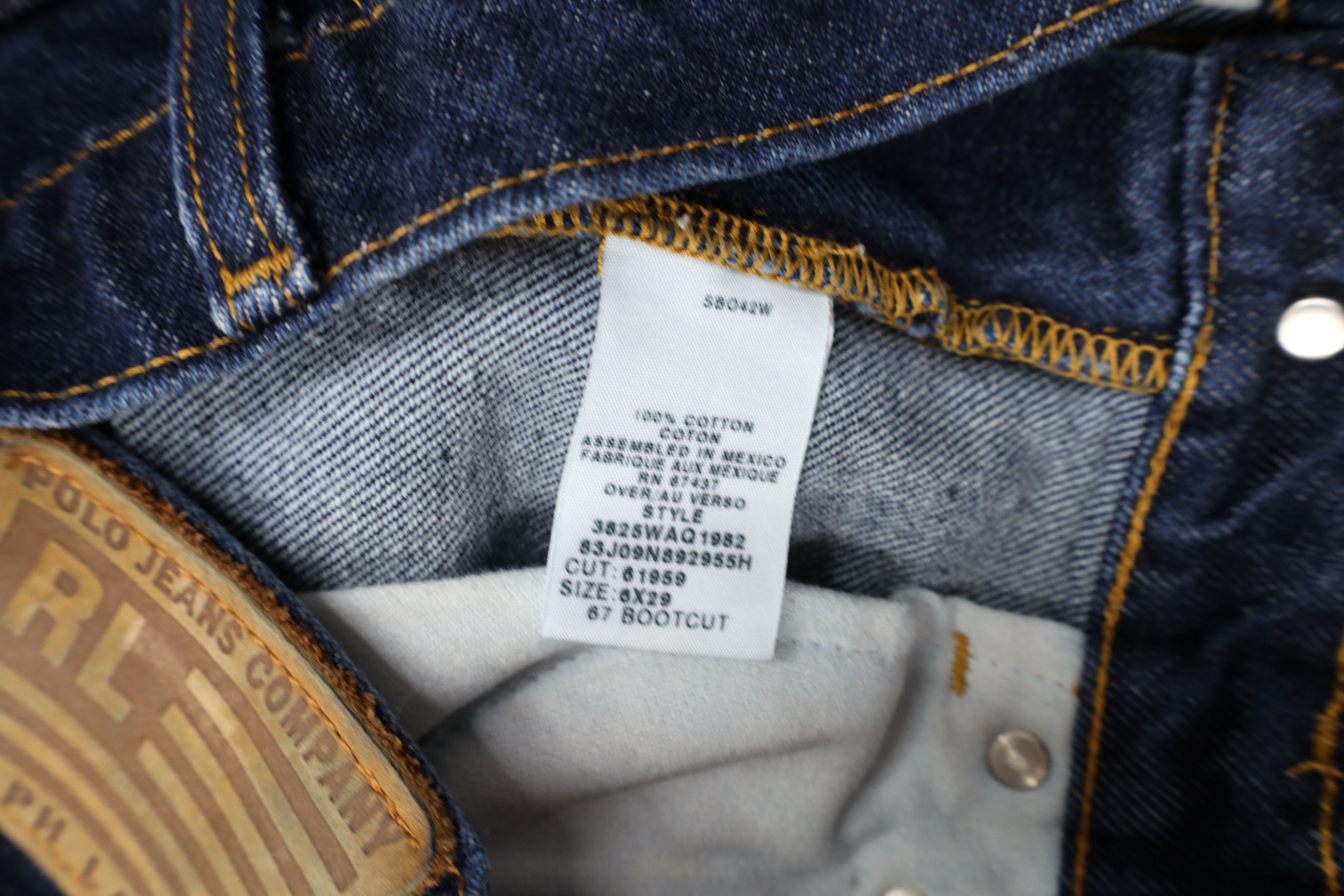 Ralph Lauren Vintage 90s Ralph Lauren Spell Out Bootcut Denim Jeans Blue Size 28" / US 6 / IT 42 - 10 Thumbnail