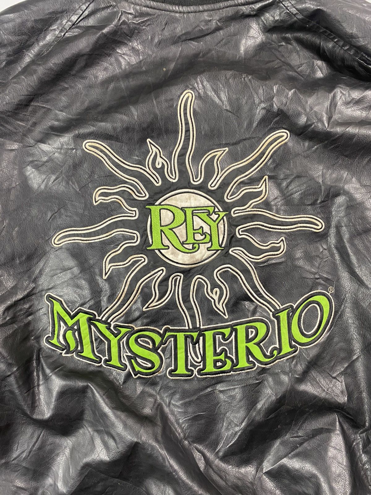 Vintage Vintage 90s WWE Rey Mysterio Faux Leather Varsity Jacket Size US XXL / EU 58 / 5 - 10 Thumbnail