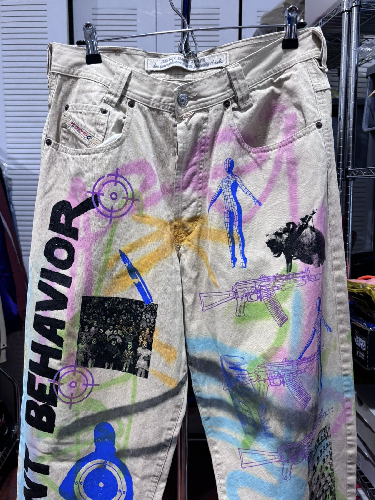 Diesel Custom Baggy Carpenter Jeans Size US 33 - 2 Thumbnail