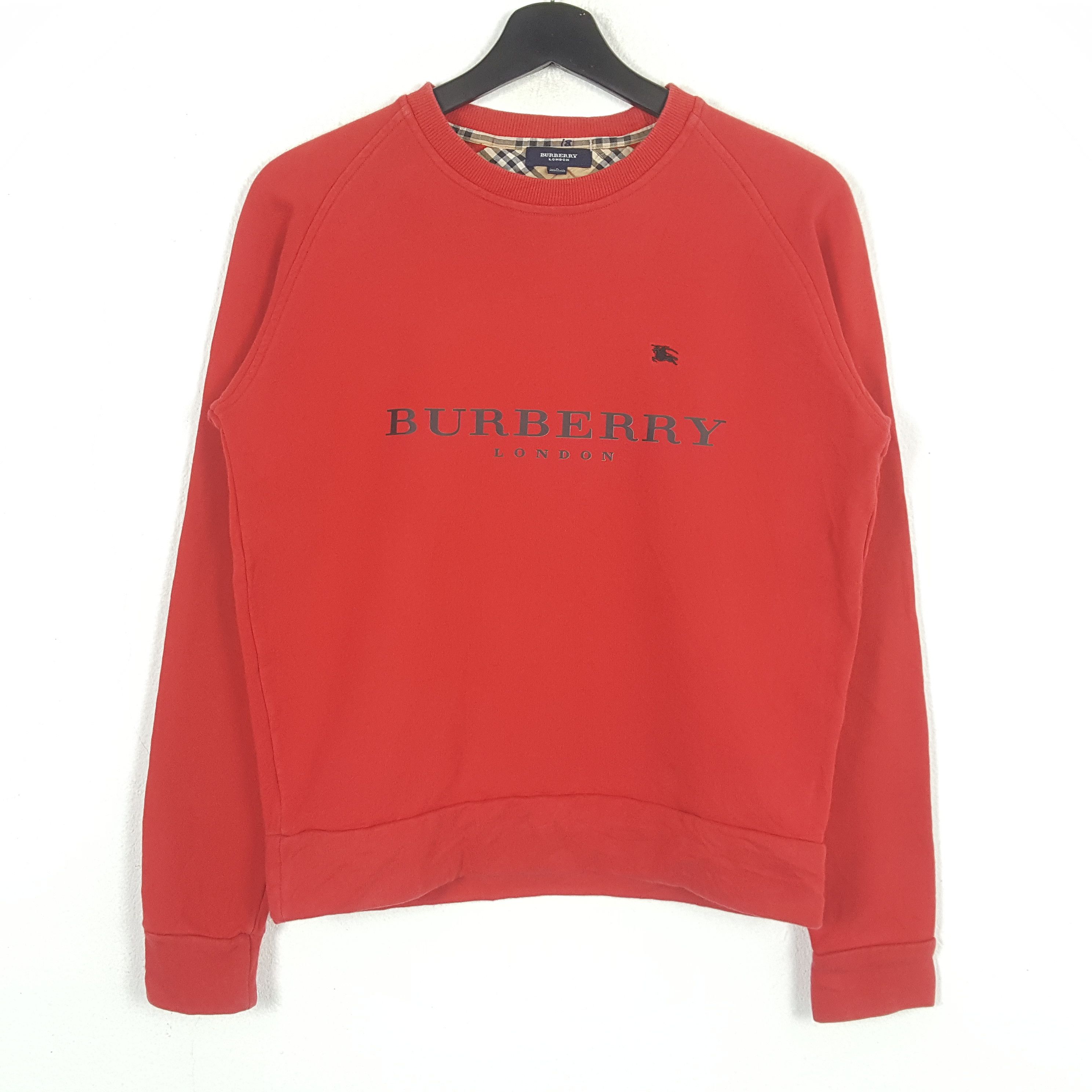 Burberry × Vintage Burberry London Fashion Brand Custom Art Sweatshirt Size S / US 4 / IT 40 - 1 Thumbnail