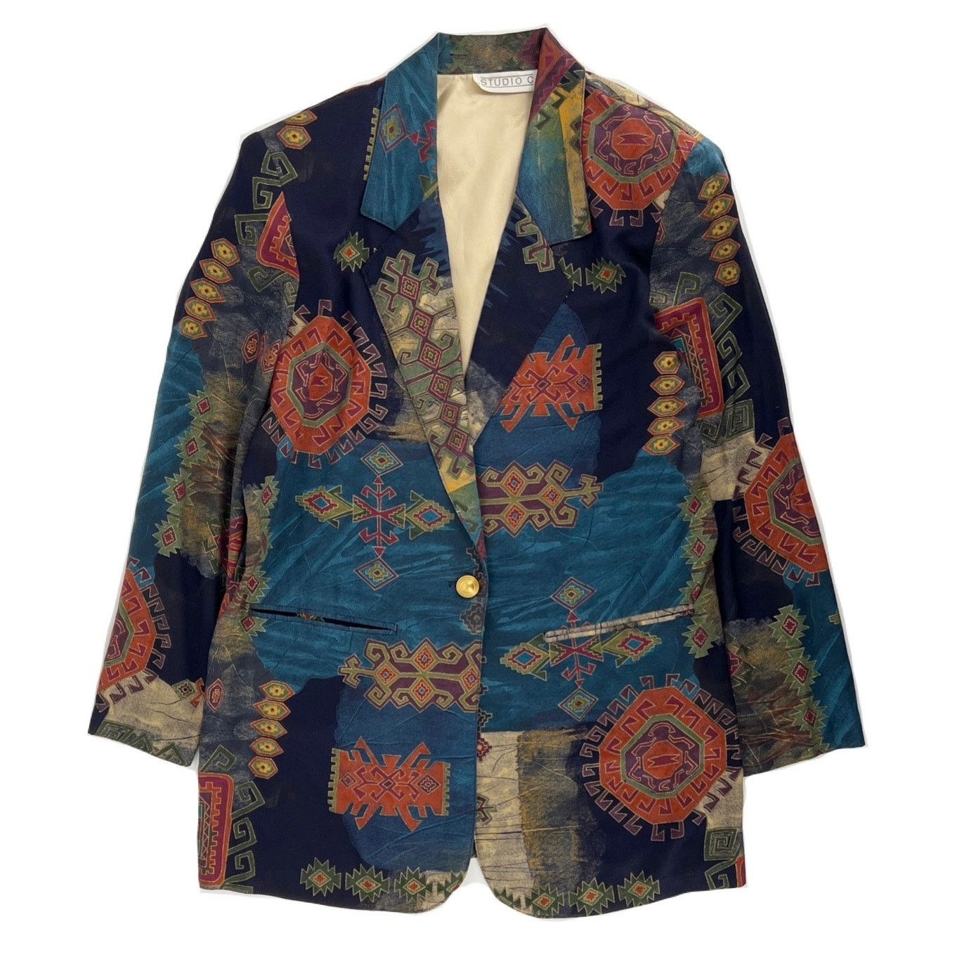 Vintage 90s Aztec print blazer 1990s vintage Size M / US 6-8 / IT 42-44 - 1 Thumbnail