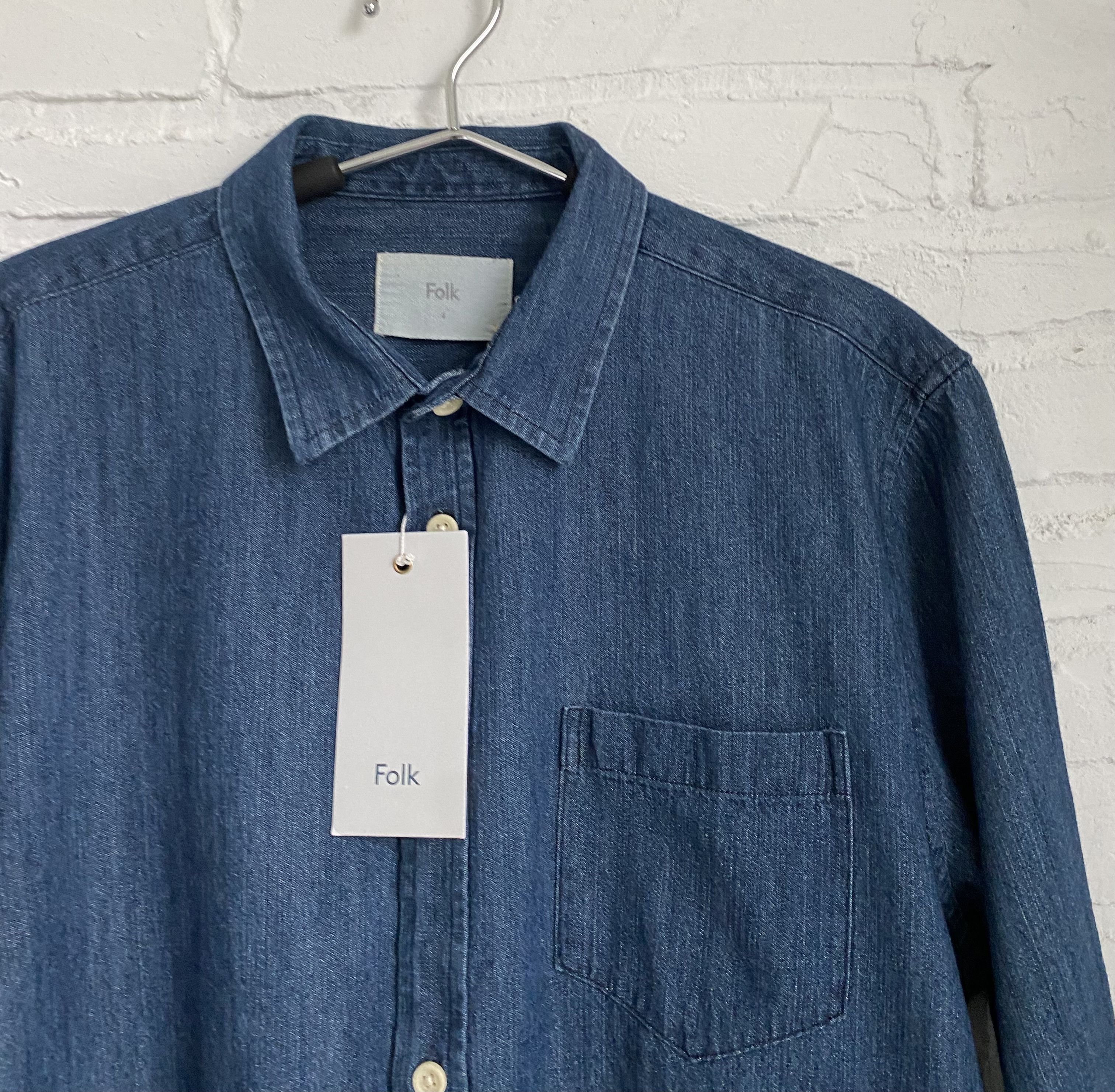 Folk Folk denim indigo shirt Size US L / EU 52-54 / 3 - 2 Thumbnail