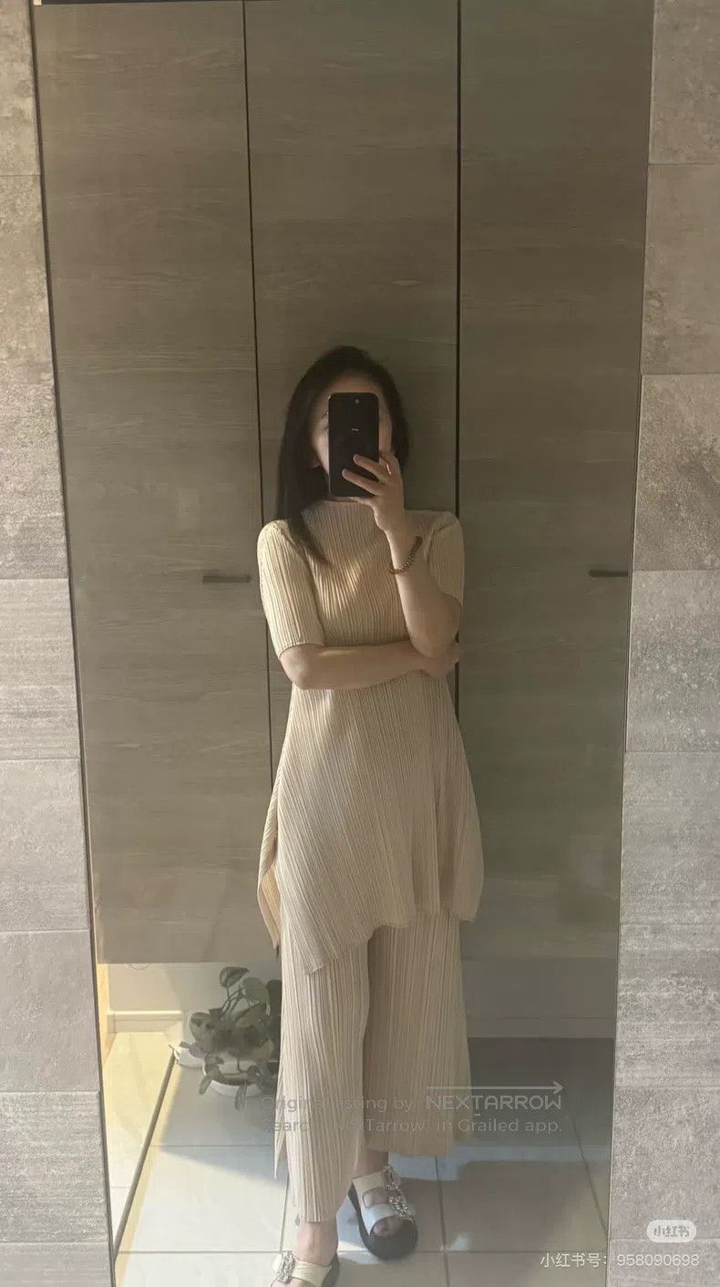 Issey Miyake Issey Miyake Beige Long Top Size L / US 10 / IT 46 - 8 Thumbnail
