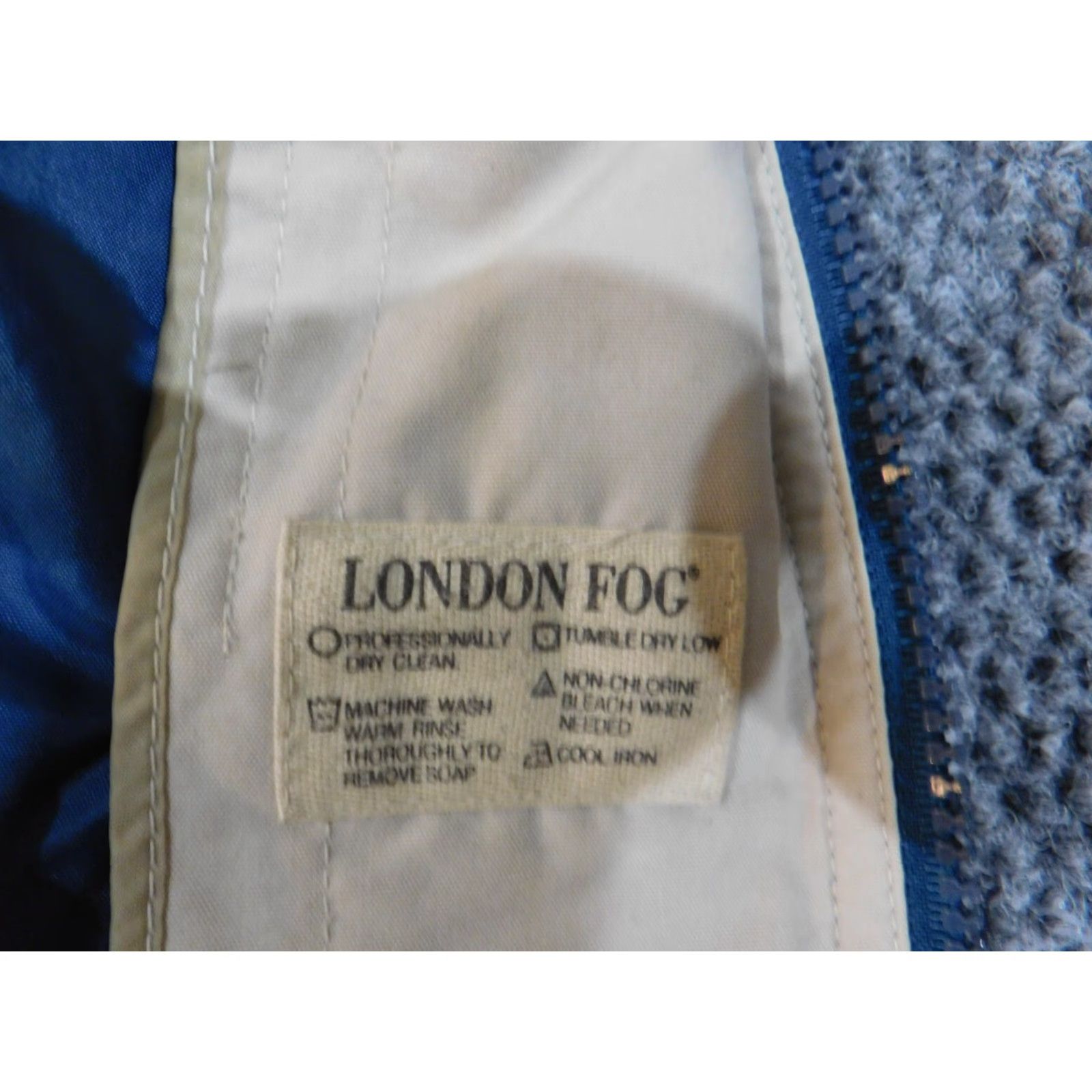 London Fog London Fog Jacket Mens Large blue coat zip hoodie heavy lined snap outdoors Size US L / EU 52-54 / 3 - 4 Thumbnail