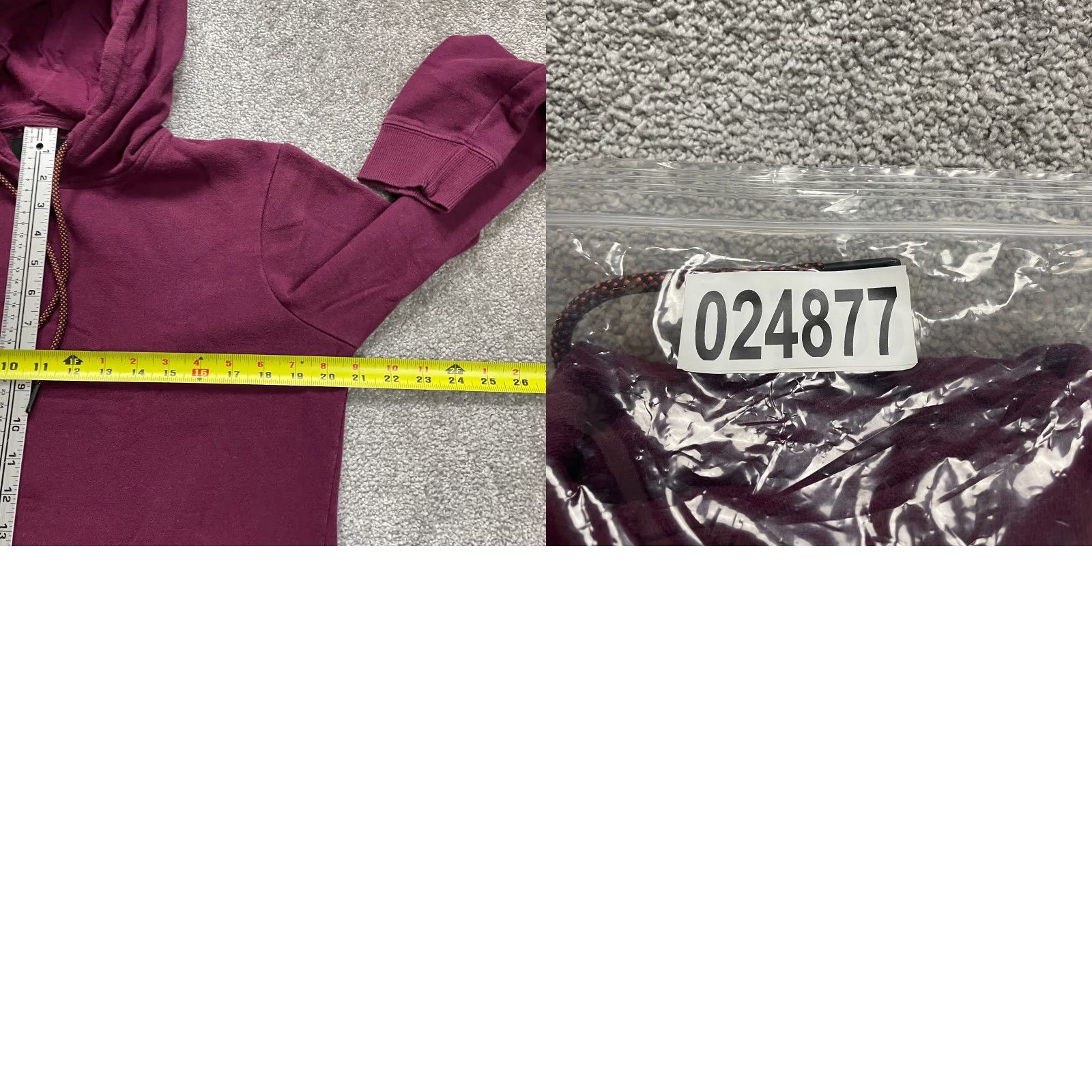 Cotton On Cotton On Pullover Hoodie Sweatshirt Unisex XS Maroon Fleece Drawstring Casual Hooded Pockets All Seasons Lightweight Breathable Zip Logo Size XS / US 0-2 / IT 36-38 - 8 Thumbnail