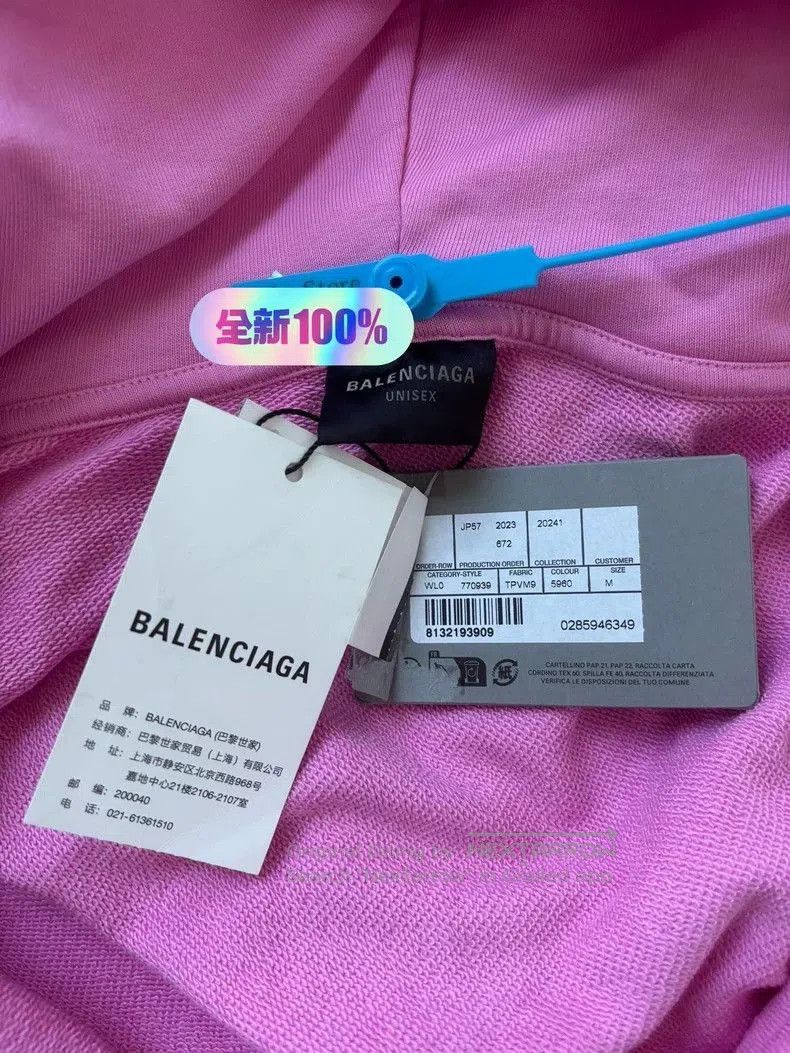 Balenciaga Balenciaga Pink Zip Sweatshirt Jacket. Size US M / EU 48-50 / 2 - 5 Thumbnail