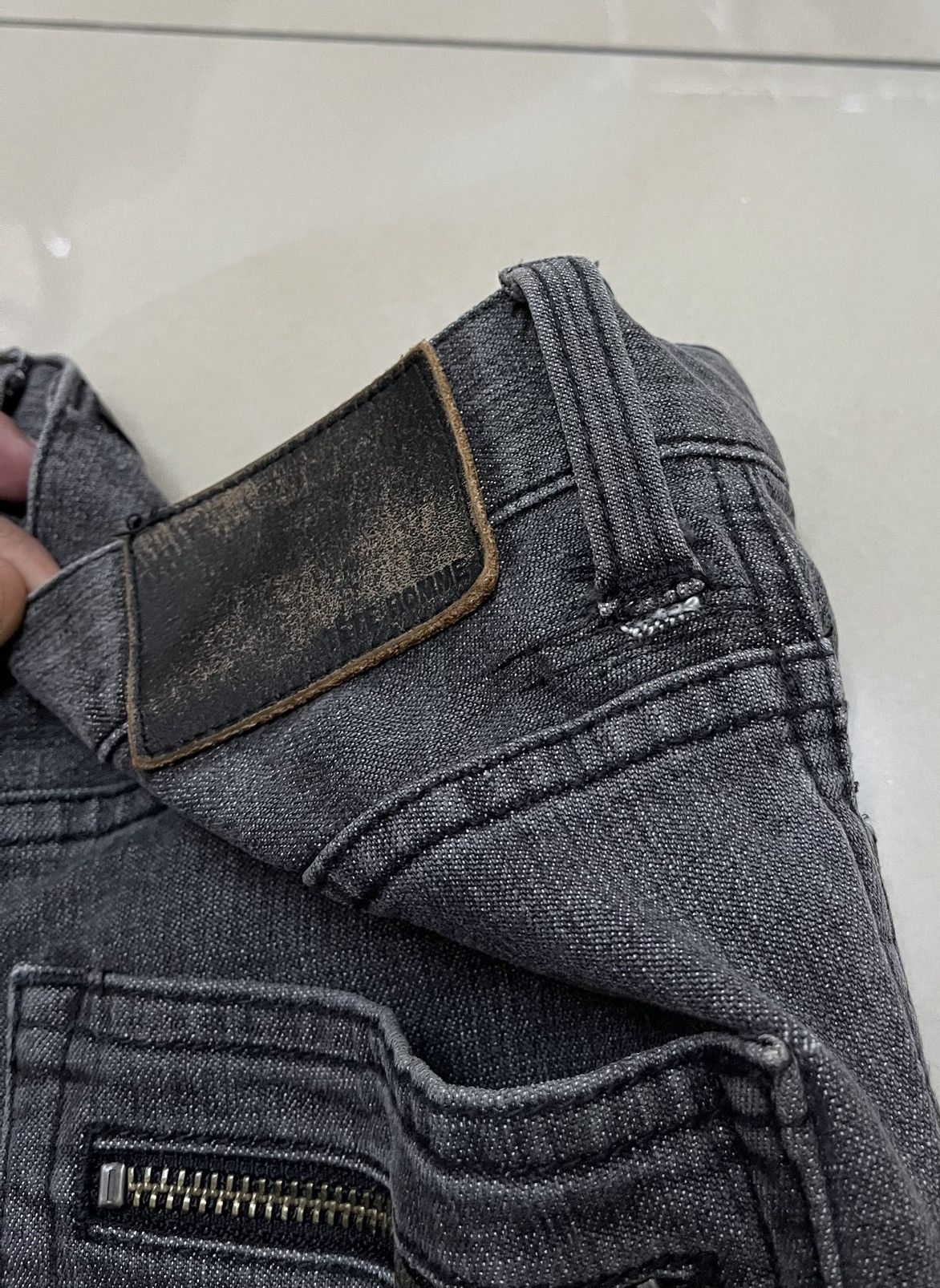 Tete Homme Tete Homme slim cutting grey black jeans Size US 31 - 15 Thumbnail