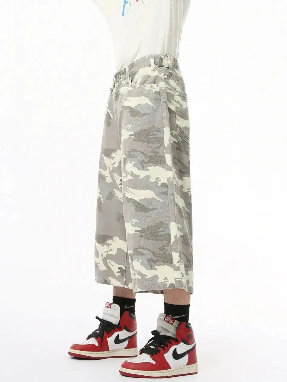 Japanese Brand Retro camouflage casual pocket denim shorts Size US 32 / EU 48 - 3 Thumbnail