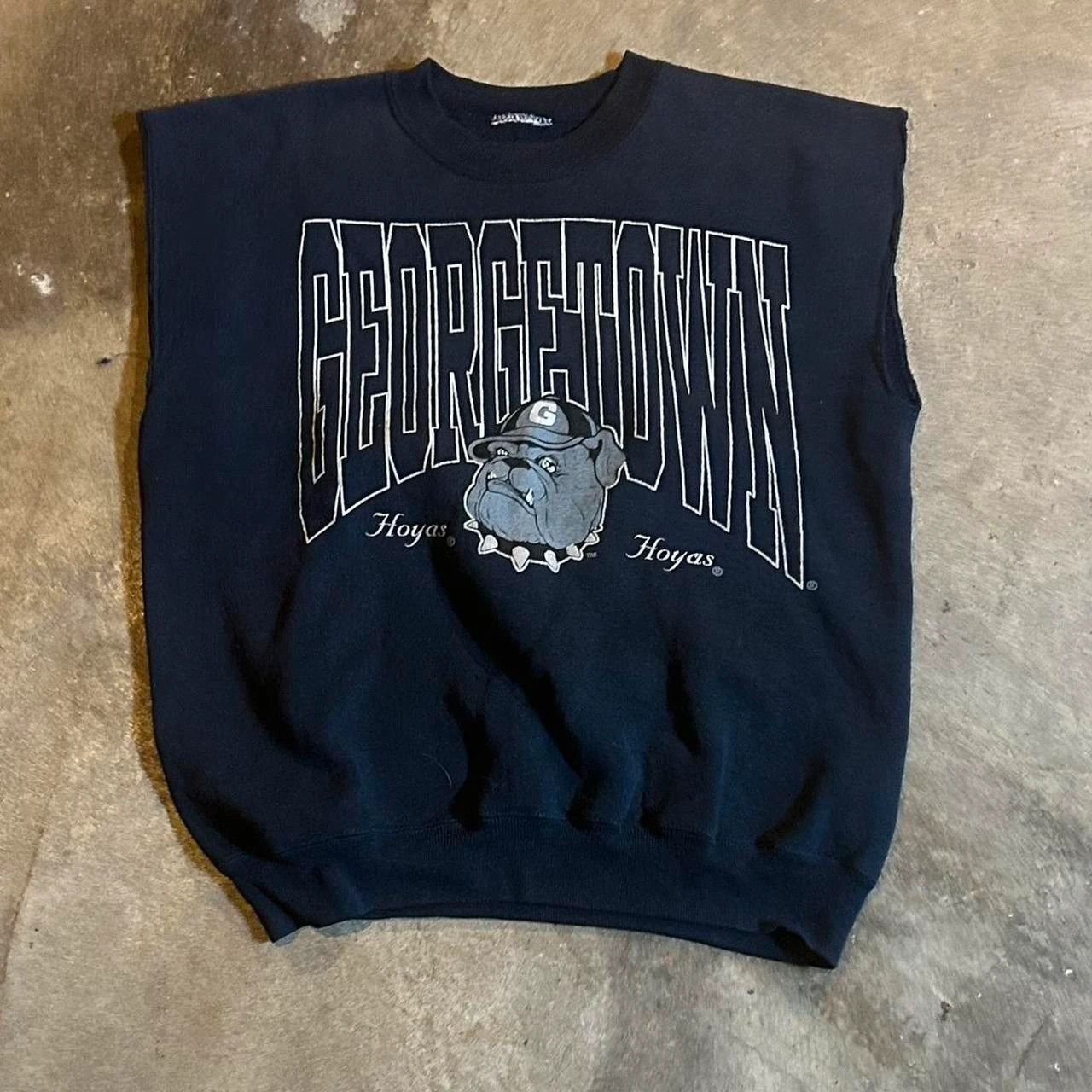 Other Navy blue Georgetown Hoyas graphic cut off sweatshirt Size US L / EU 52-54 / 3 - 2 Thumbnail