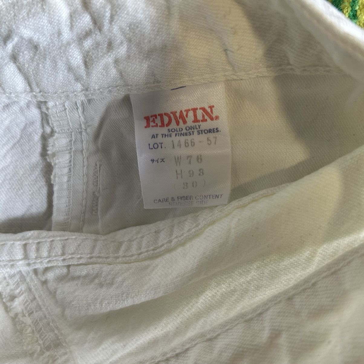 Edwin Vintage Edwin Rare Design White Denim Size US 29 - 11 Thumbnail