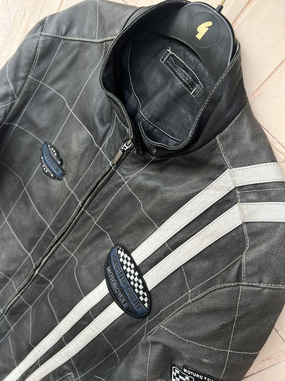 Angelo Litrico Y2K Moto Racing Leather Vintage Jacket Angelo Litrico Size US M / EU 48-50 / 2 - 5 Thumbnail