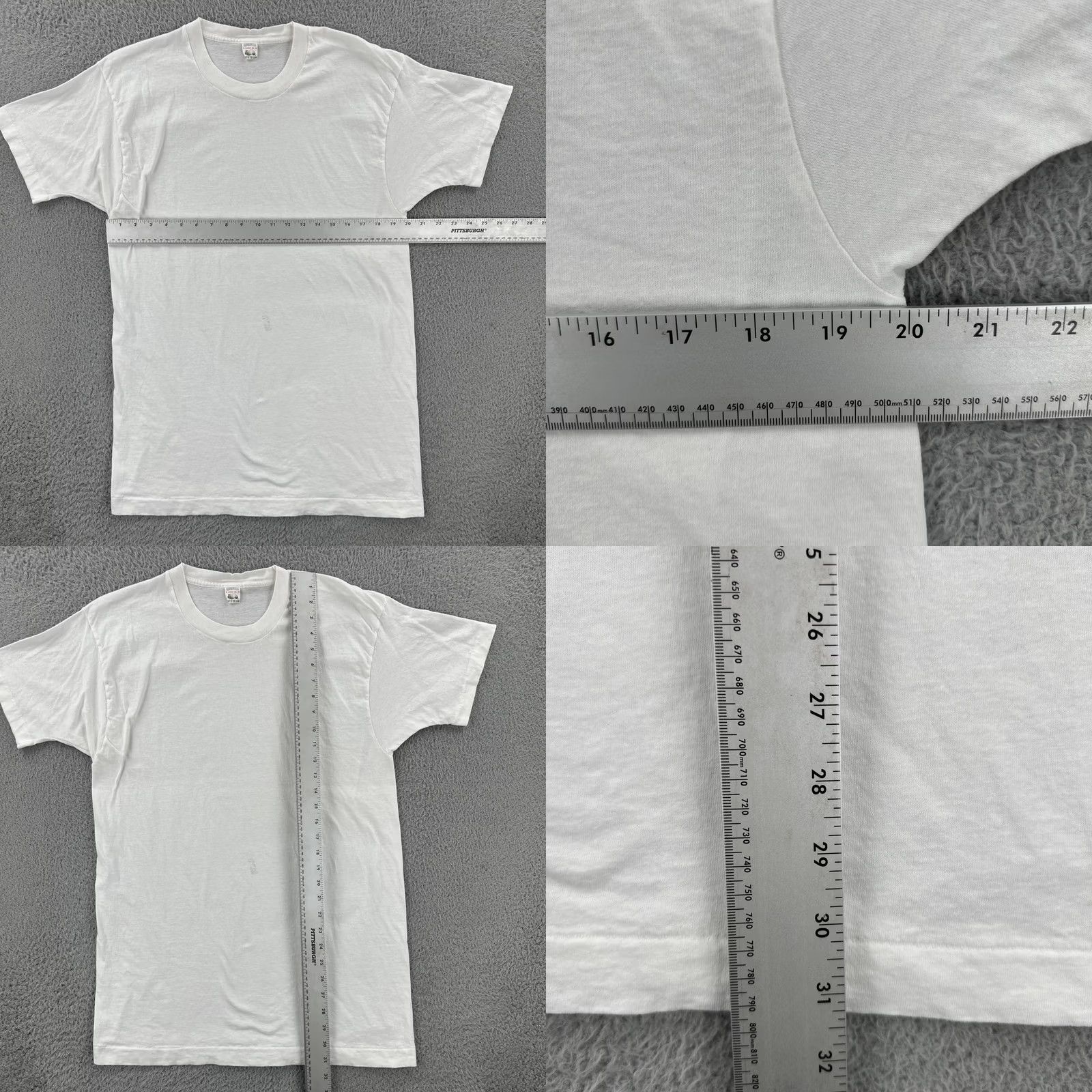 Fruit Of The Loom VINTAGE Fruit of the Loom T-Shirt Mens XL Solid White Short Sleeve USA Made EUC Size US XL / EU 56 / 4 - 8 Thumbnail