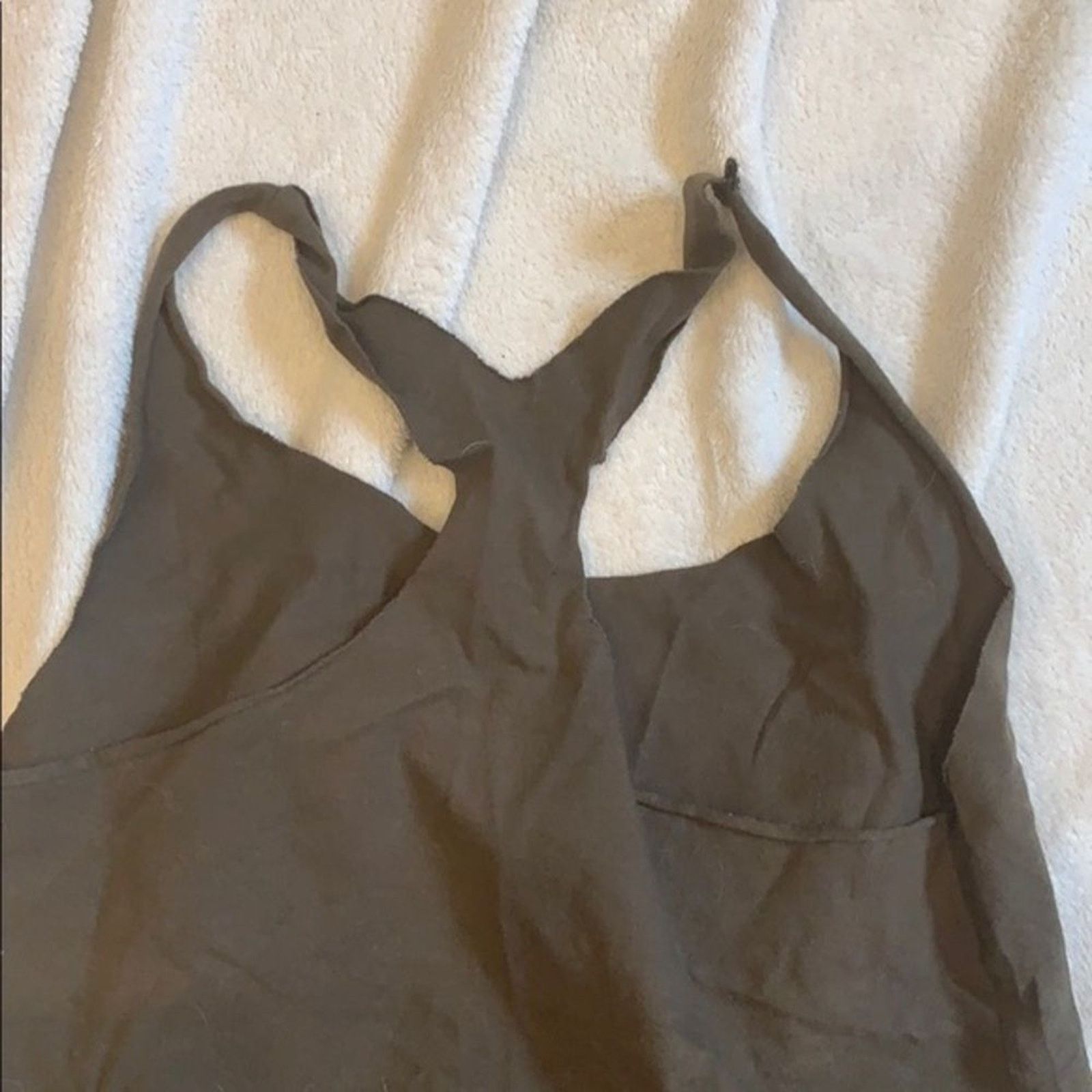 Other Good World Clothing Olive Green Cut Off Tank Top | Sz M Size M / US 6-8 / IT 42-44 - 4 Thumbnail