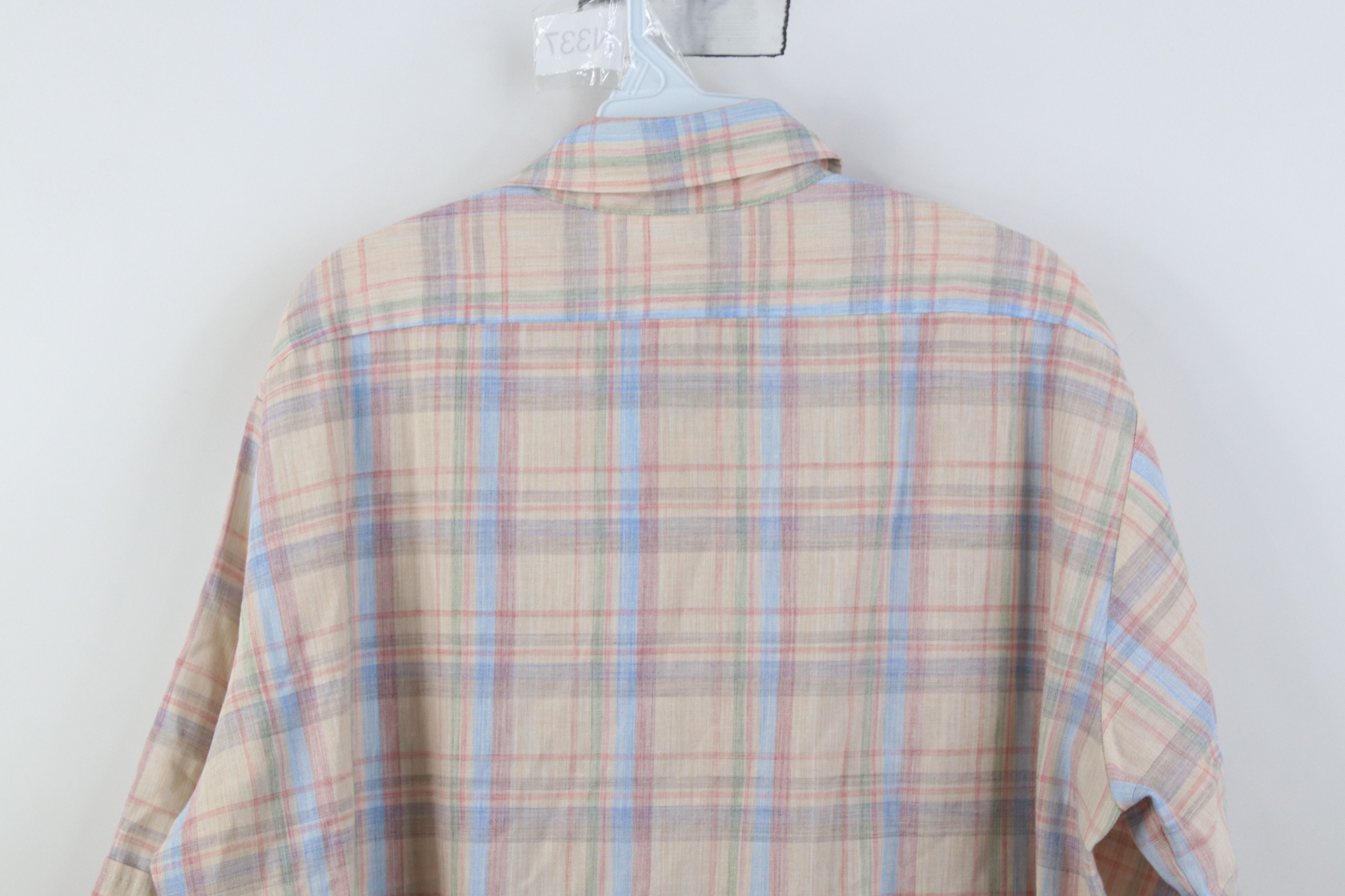 Vintage Vintage 70s Streetwear Madras Short Sleeve Button Shirt Size US L / EU 52-54 / 3 - 10 Thumbnail